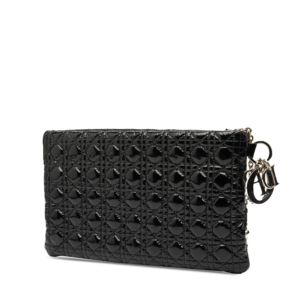 Dior Patent Cannage Panarea Clutch