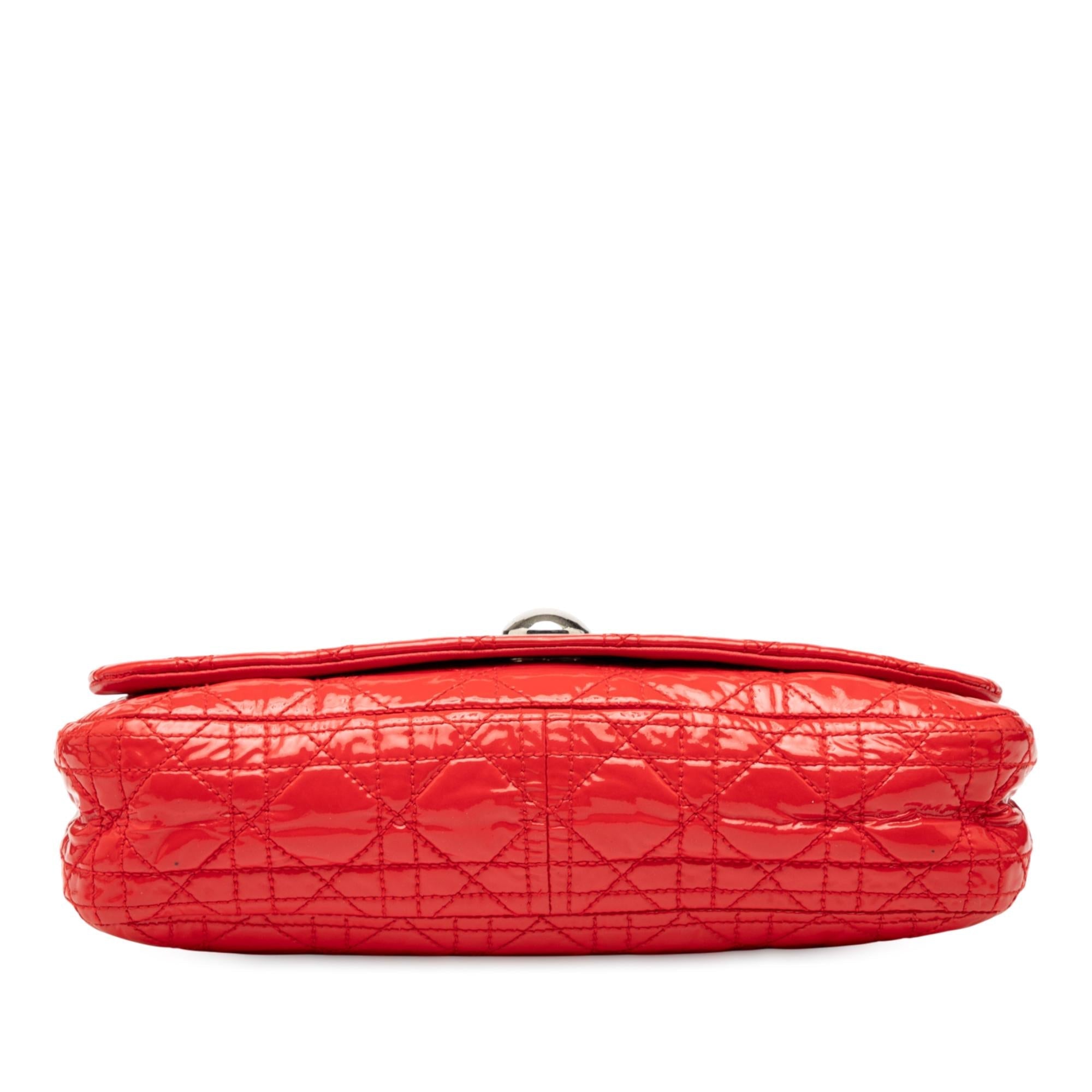 Dior Patent Cannage Rendezvous Shoulder Bag