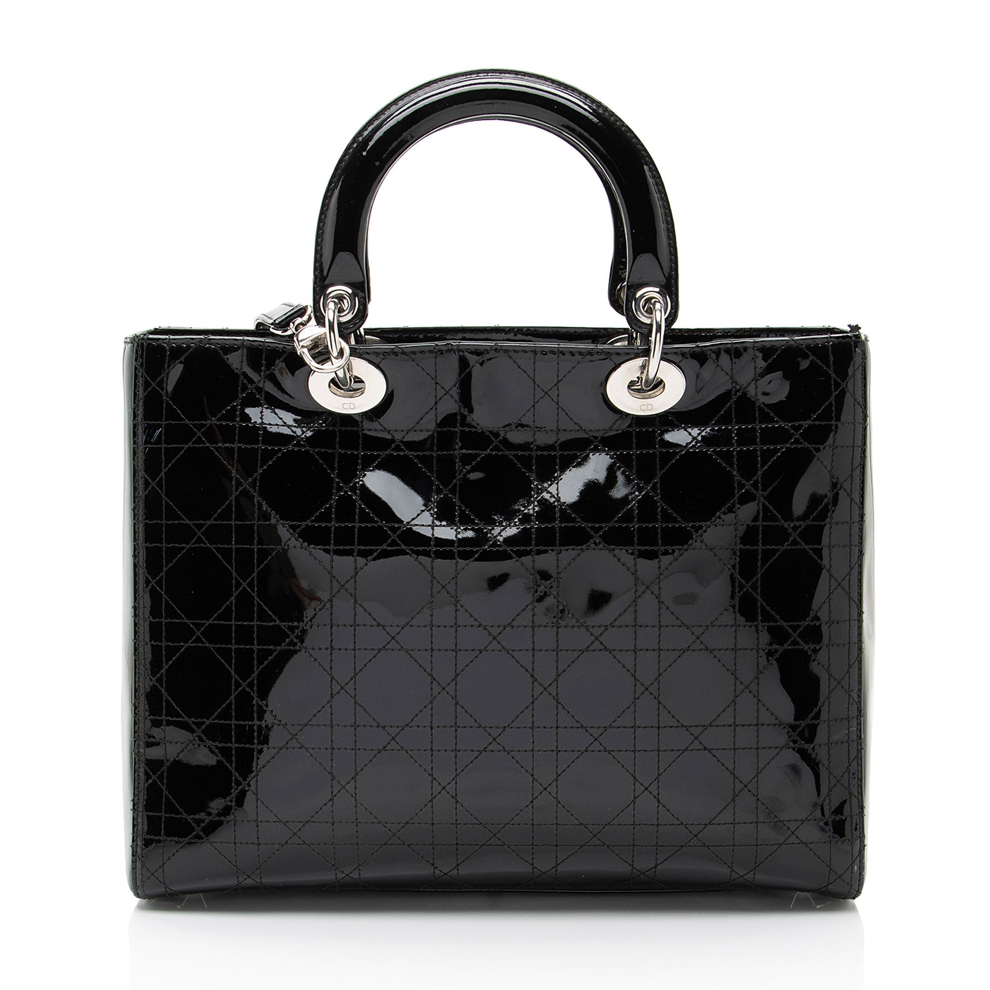 Dior Patent Leather Lady Dior Large Tote