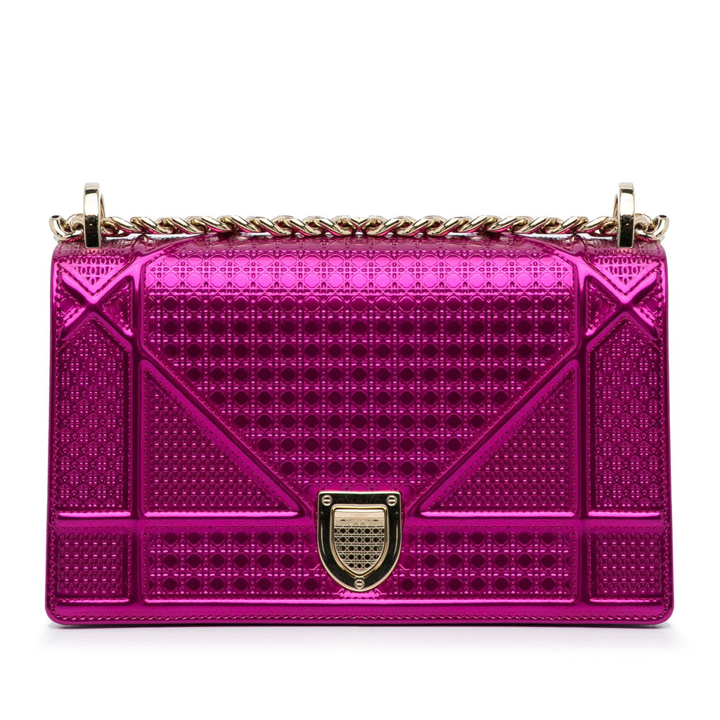 Dior Patent Microcannage Diorama Crossbody Bag (SHG-D2JEVN)