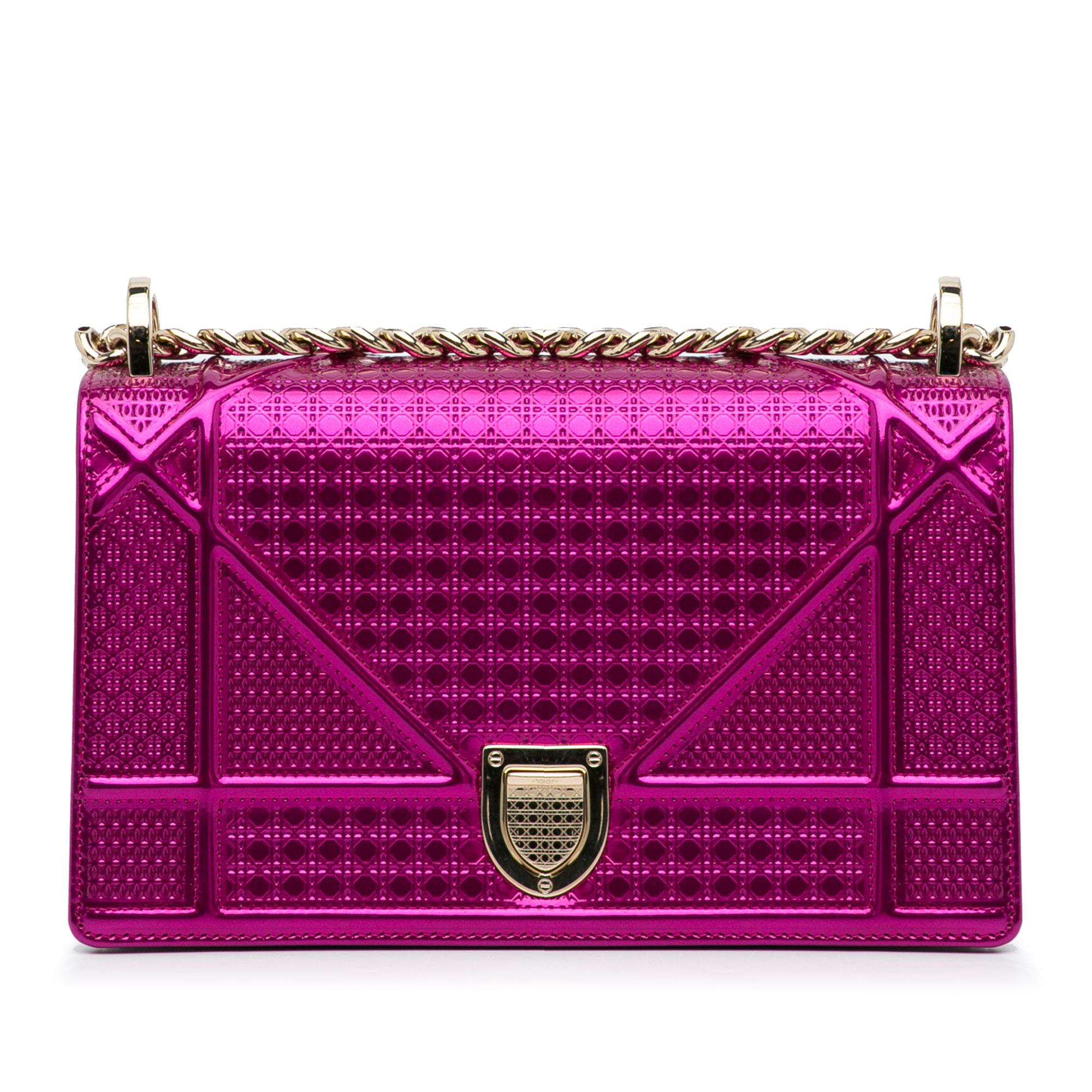 Dior Patent Microcannage Diorama Crossbody Bag (SHG-D2JEVN)
