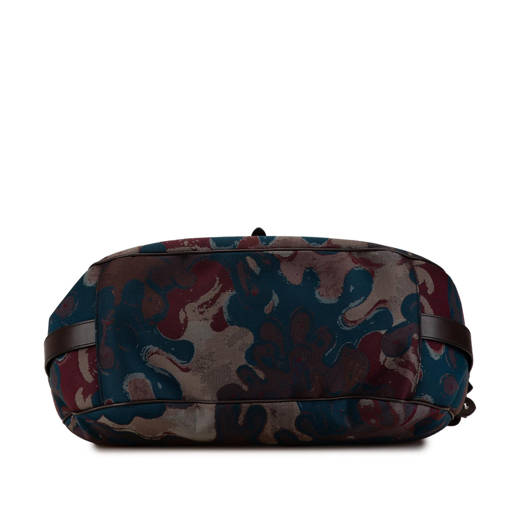 Dior Peter Doig Canvas Camouflage Soft Saddle Bag (SHG-Cn70Uz)