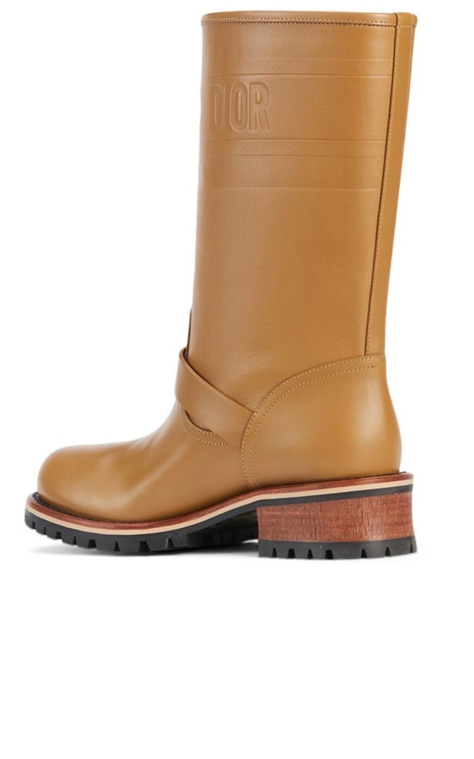 CHRISTIAN DIOR QUEST CALFSKIN LEATHER MID-CALF BOOTS