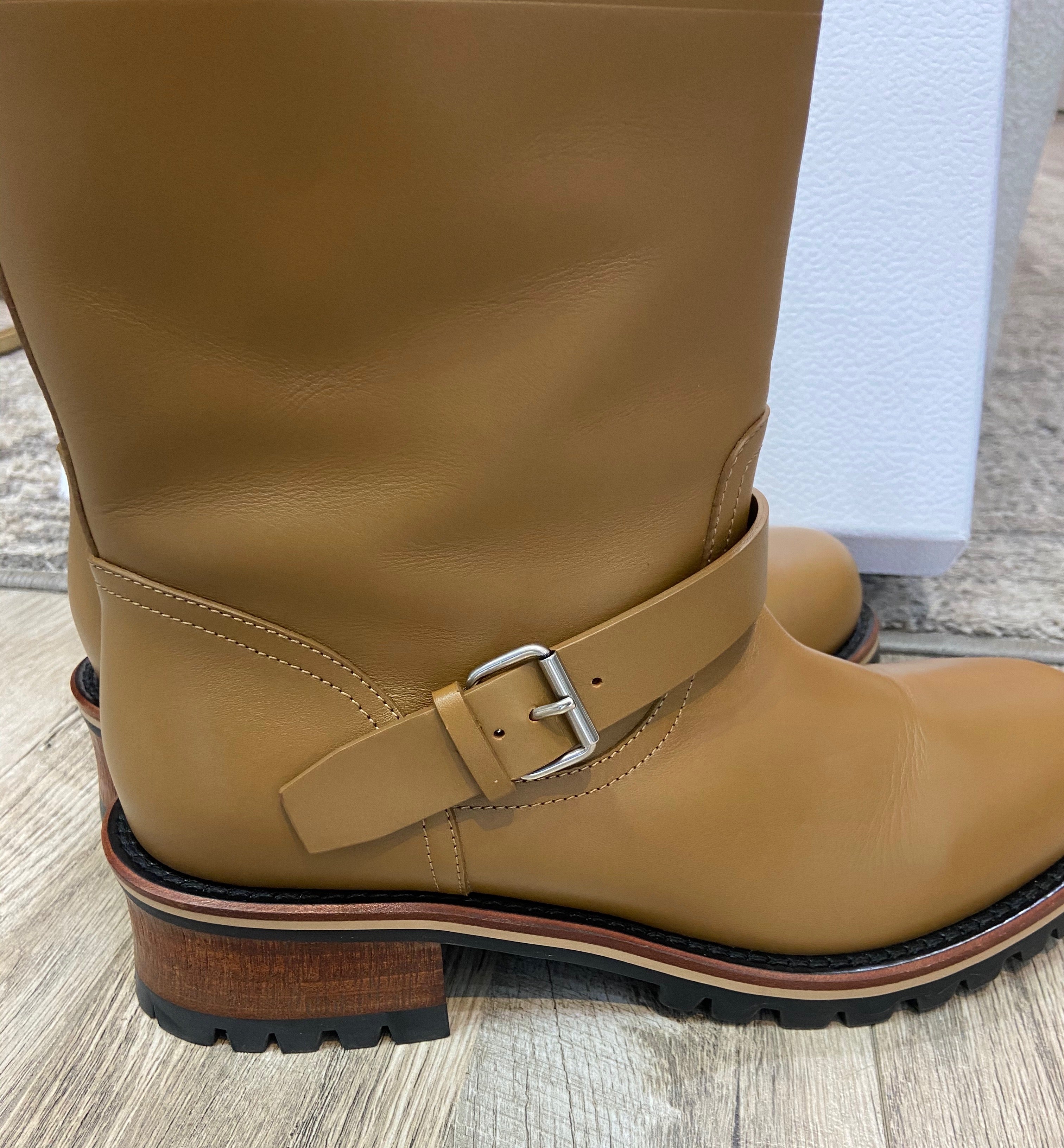 CHRISTIAN DIOR QUEST CALFSKIN LEATHER MID-CALF BOOTS