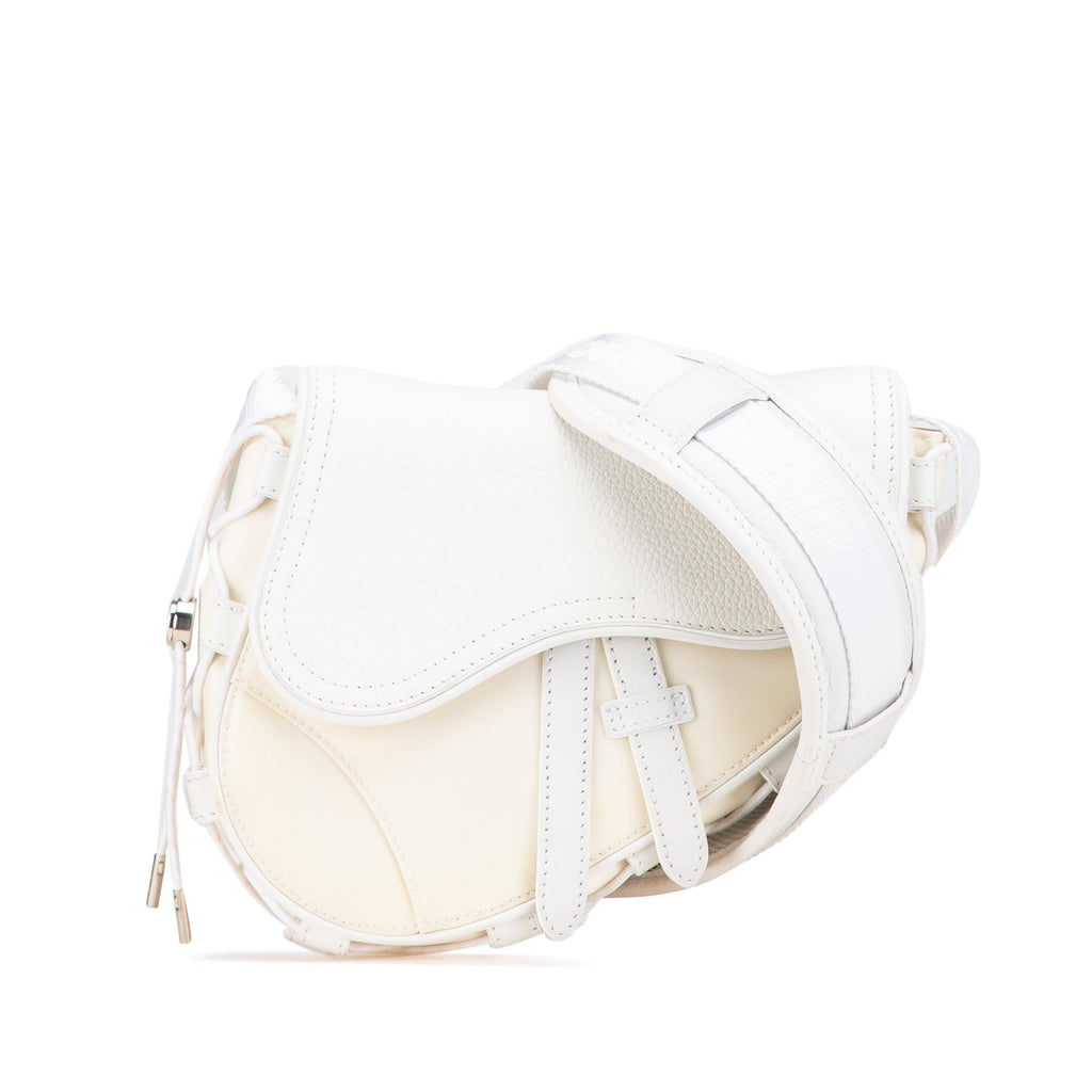 Dior Sacai Technical Fabric and Leather Saddle Bag