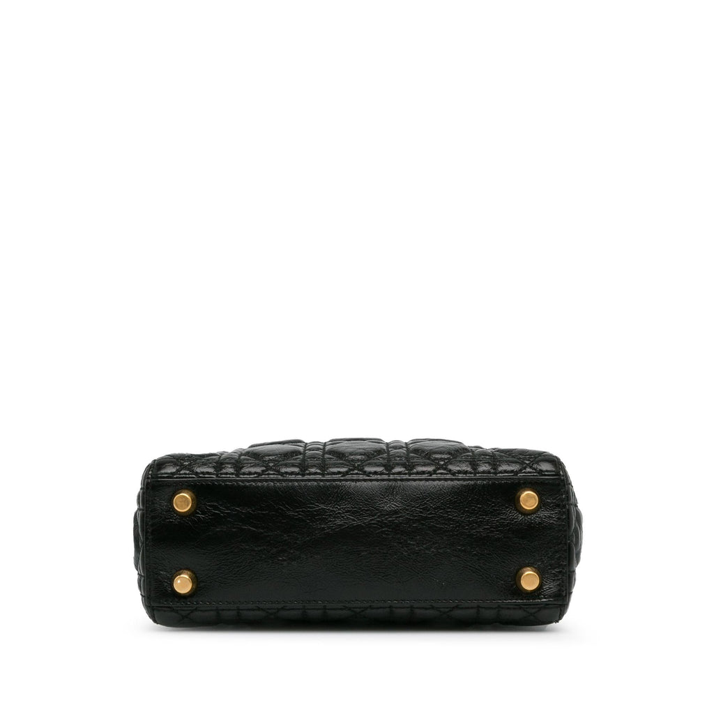 Dior Small Crinkled Patent Cannage Lucky Badges My Lady Dior
