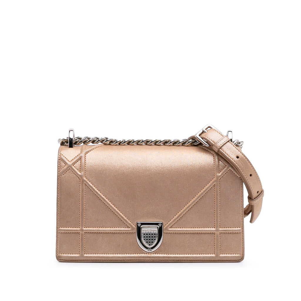 Dior Small Iridescent Lambskin Diorama Flap