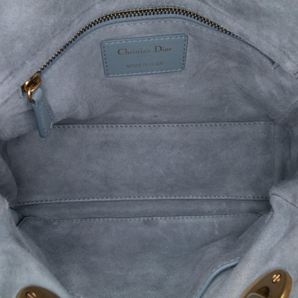 Dior Small Lambskin Cannage Studded Supple Lady Dior