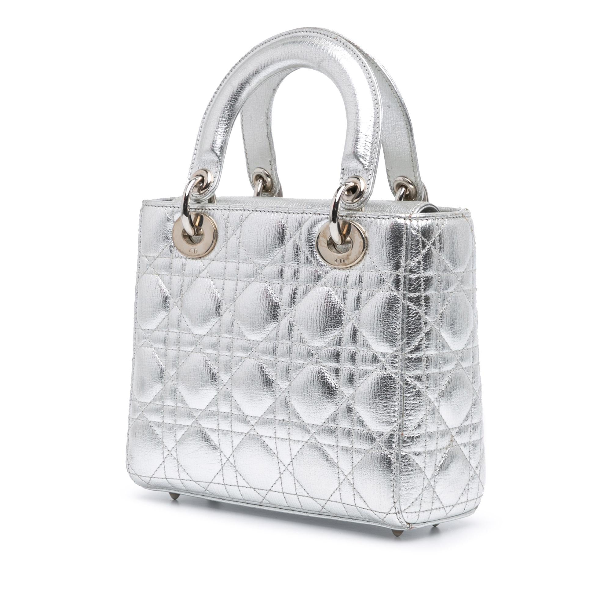 Dior Small Metallic Grained Calfskin Cannage My ABCDior Lady Dior