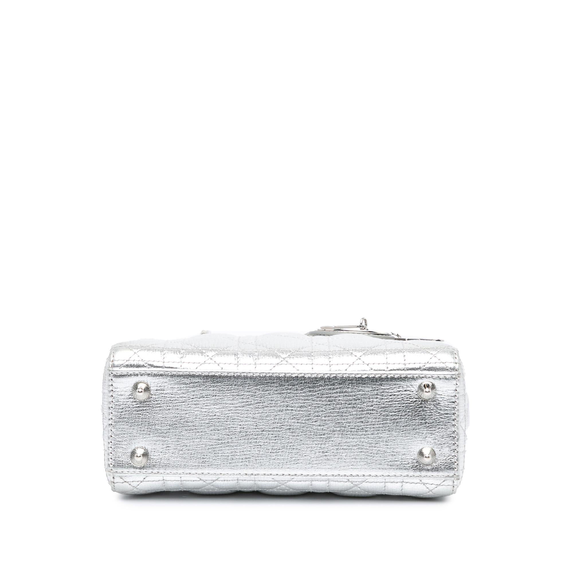 Dior Small Metallic Grained Calfskin Cannage My ABCDior Lady Dior