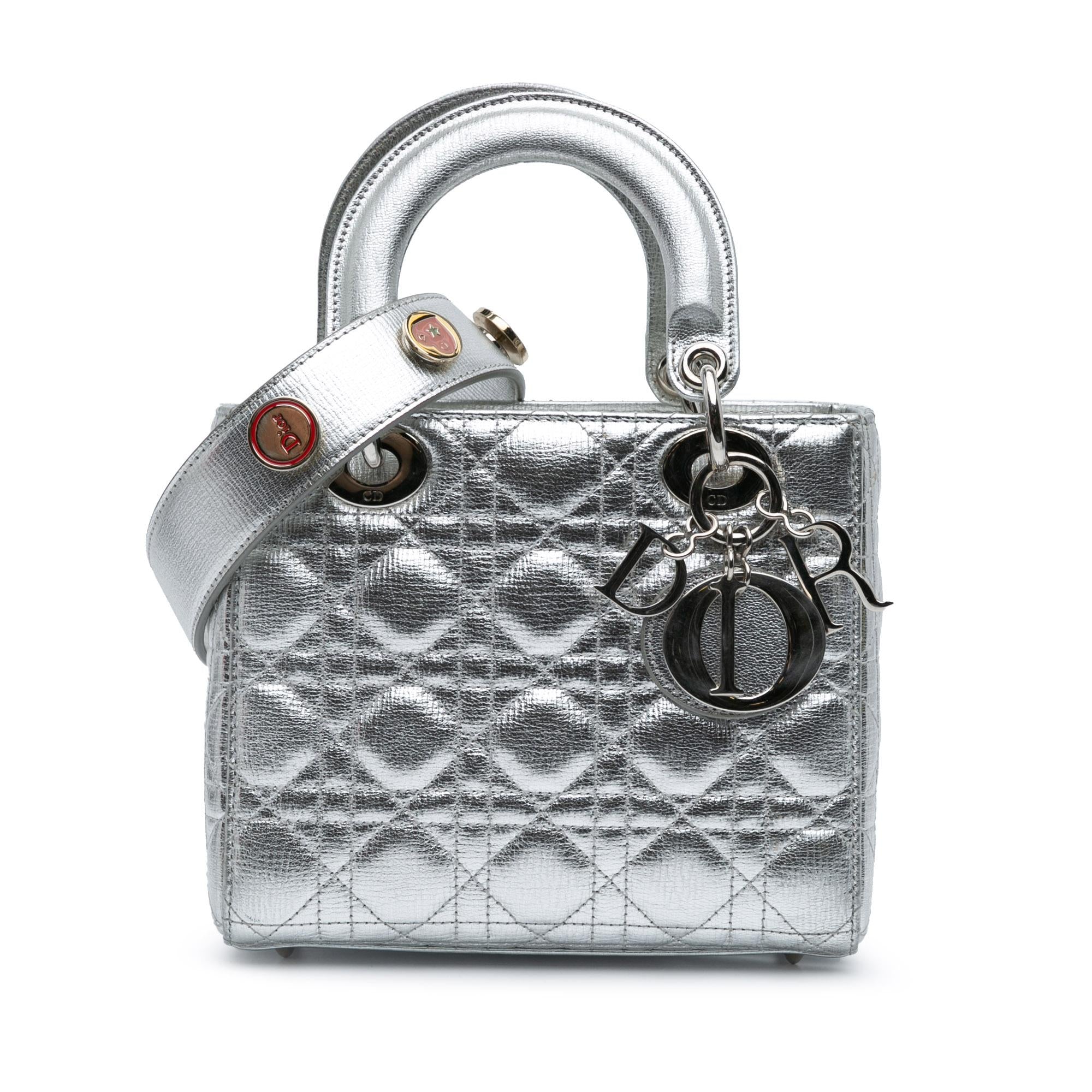 Dior Small Metallic Grained Calfskin Cannage My ABCDior Lady Dior