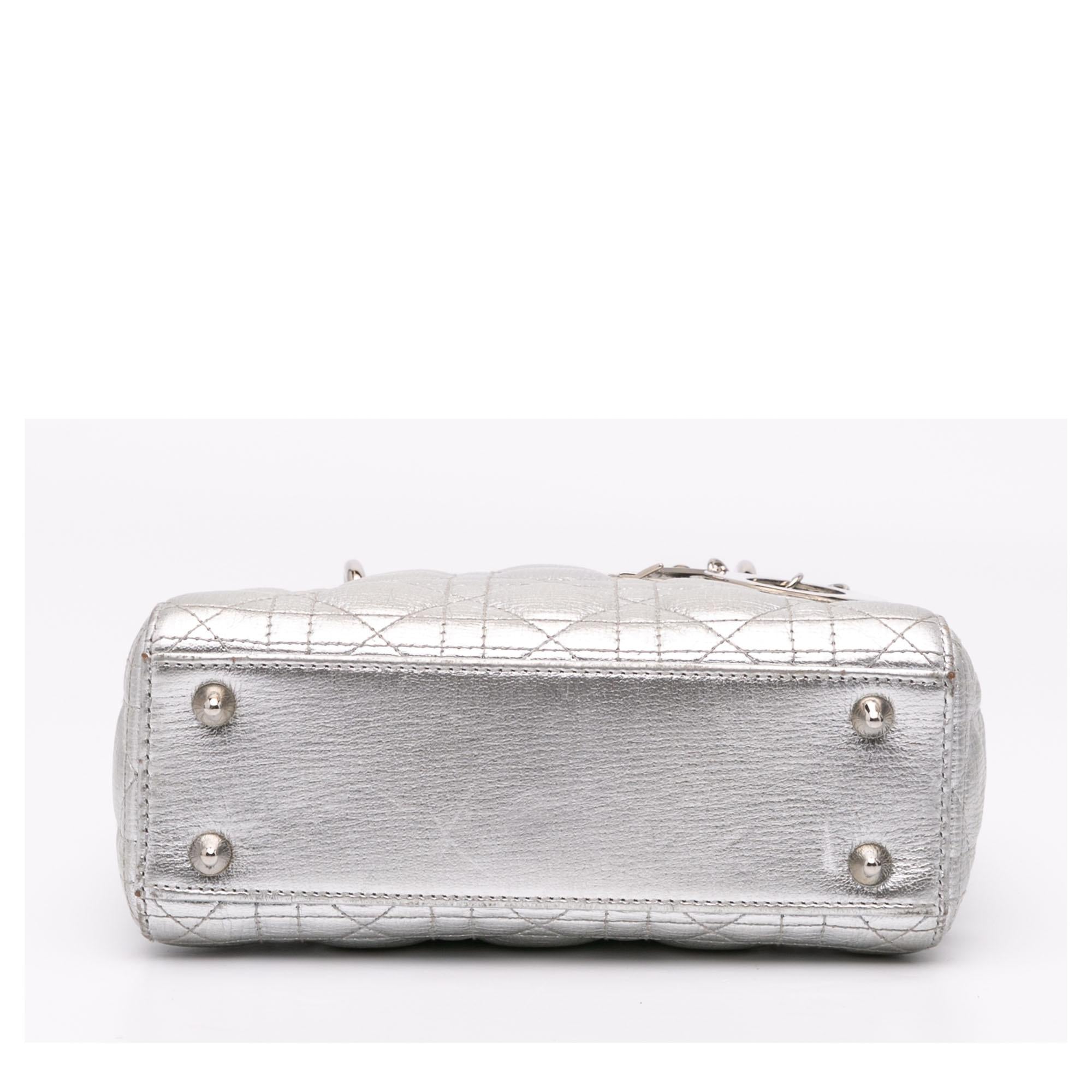 Dior Small Metallic Grained Calfskin Cannage My ABCDior Lady Dior