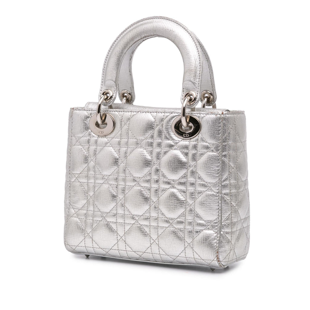 Dior Small Metallic Grained Calfskin Cannage My ABCDior Lady Dior