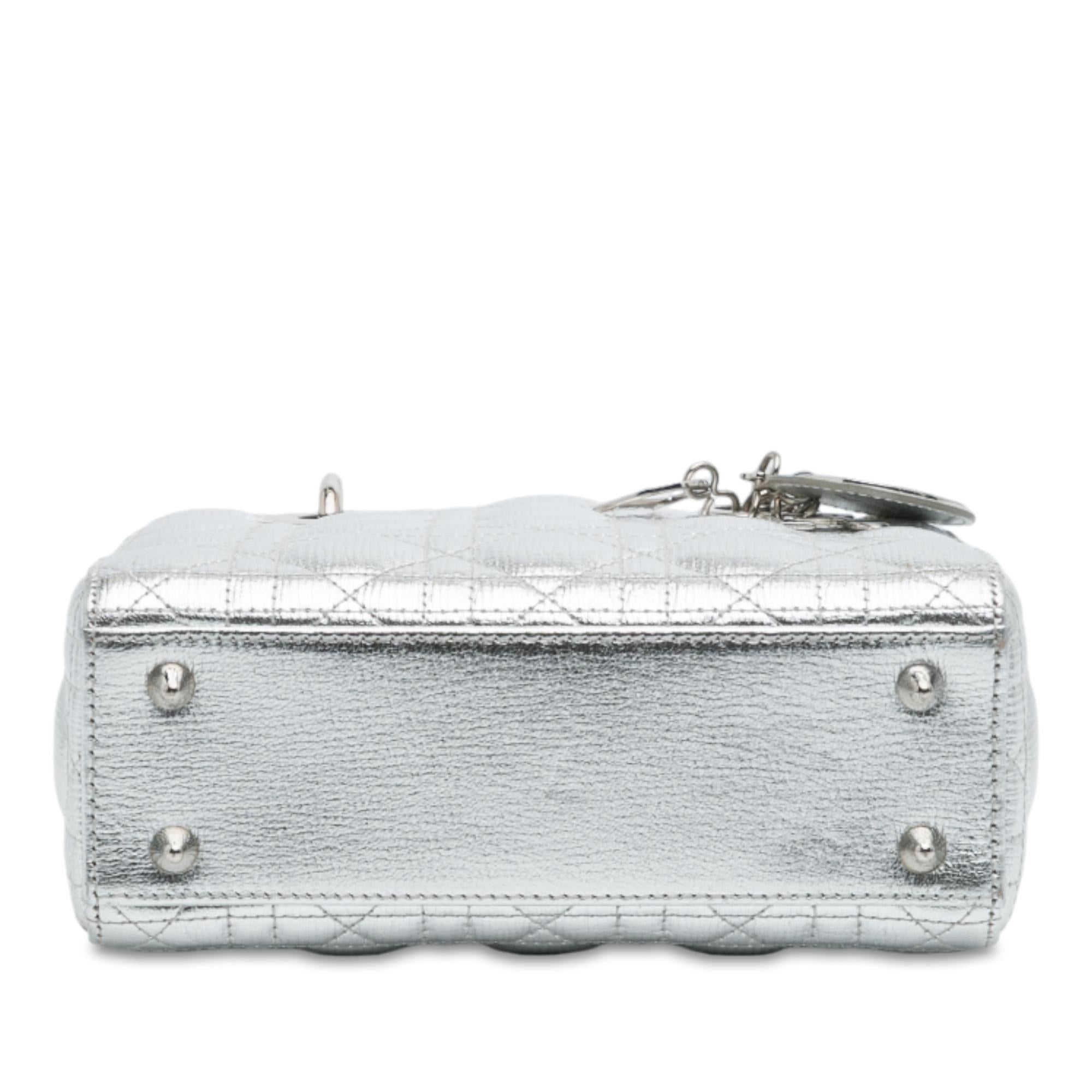 Dior Small Metallic Grained Calfskin Cannage My ABCDior Lady Dior