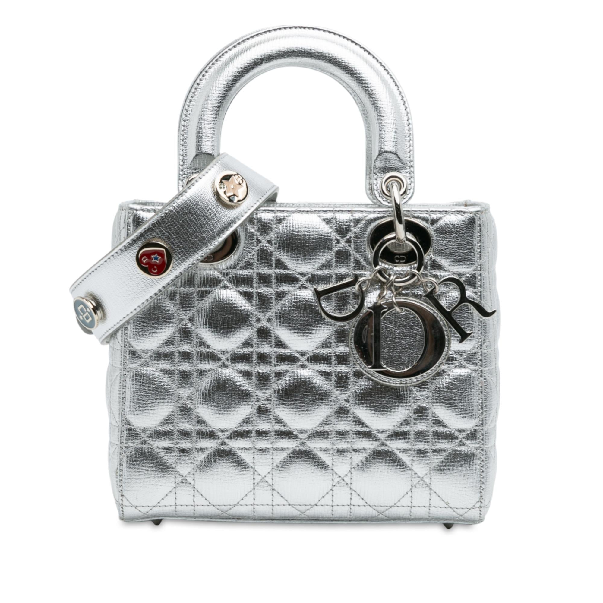 Dior Small Metallic Grained Calfskin Cannage My ABCDior Lady Dior