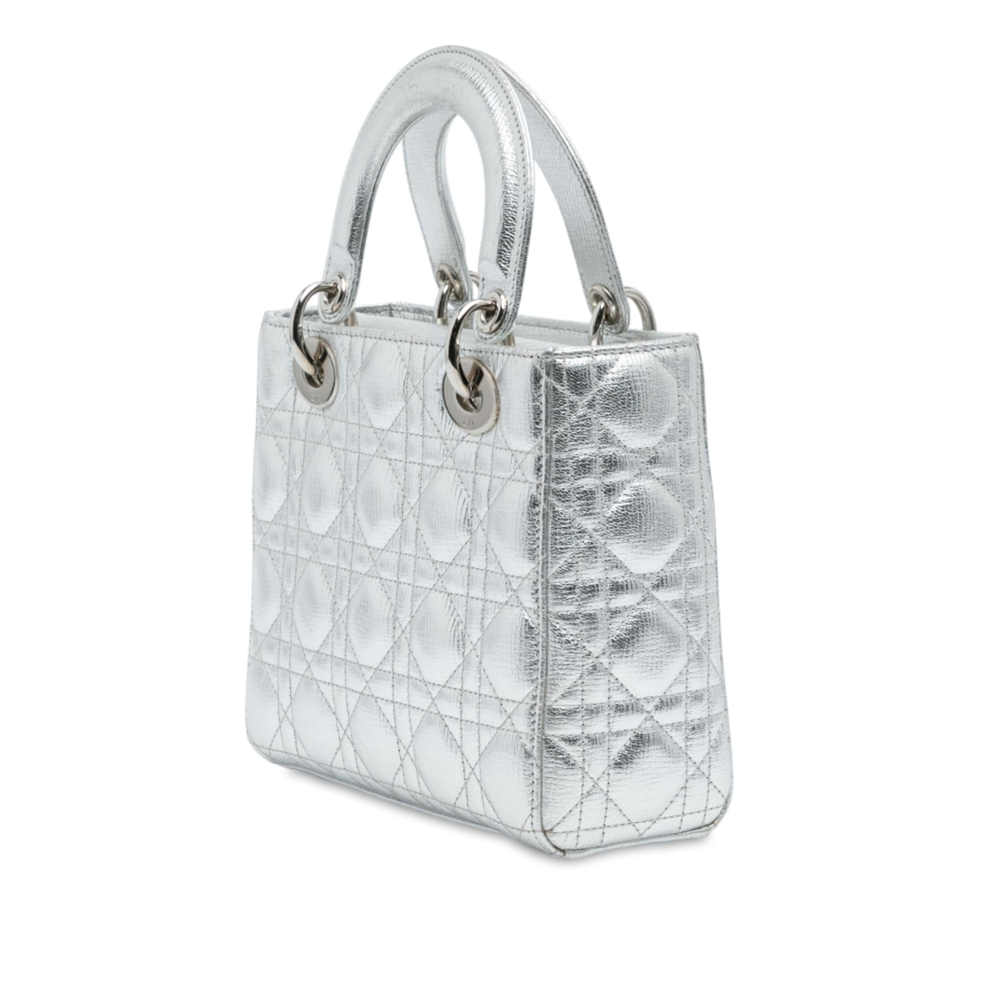 Dior Small Metallic Grained Calfskin Cannage My ABCDior Lady Dior