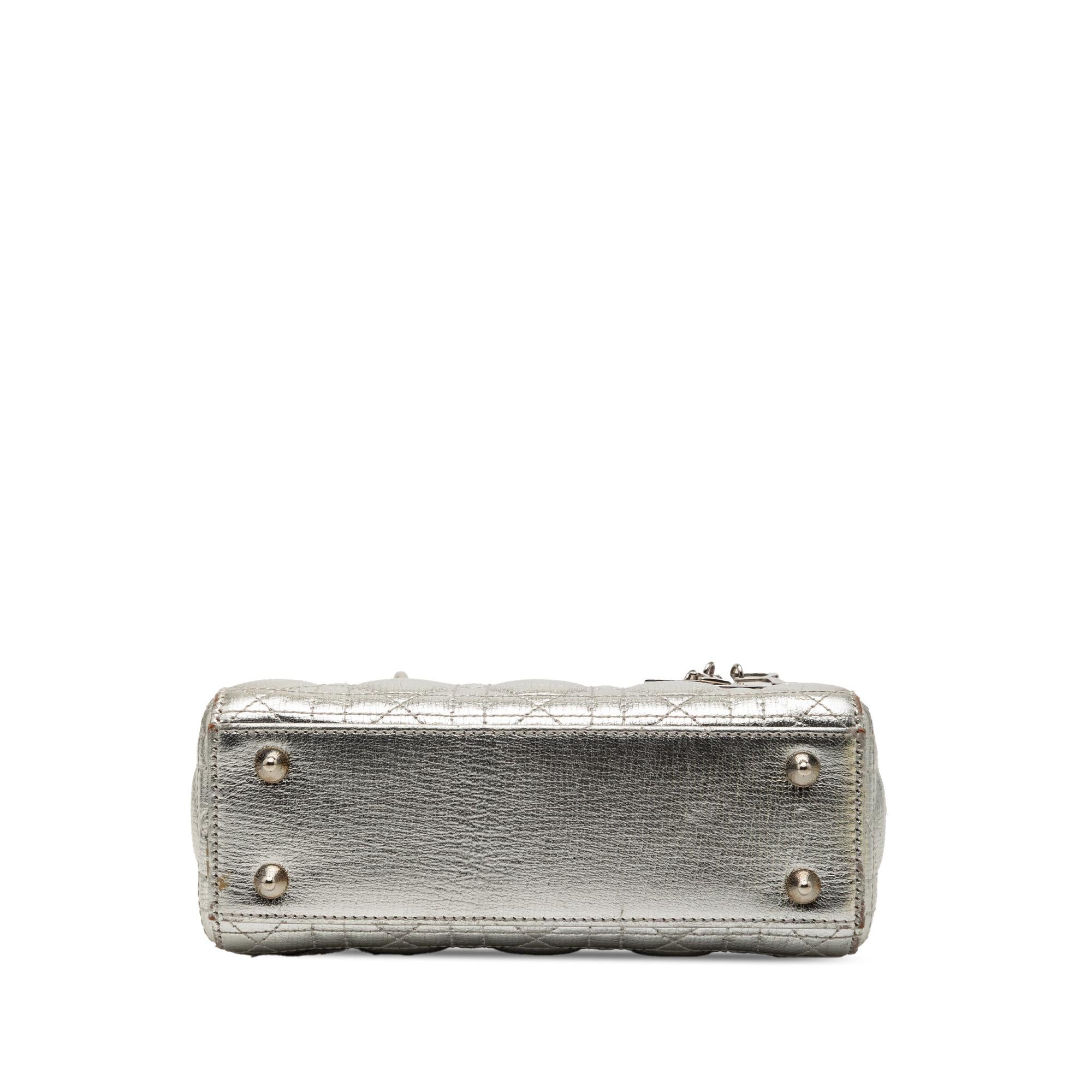 Dior Small Metallic Grained Calfskin Cannage My ABCDior Lady Dior