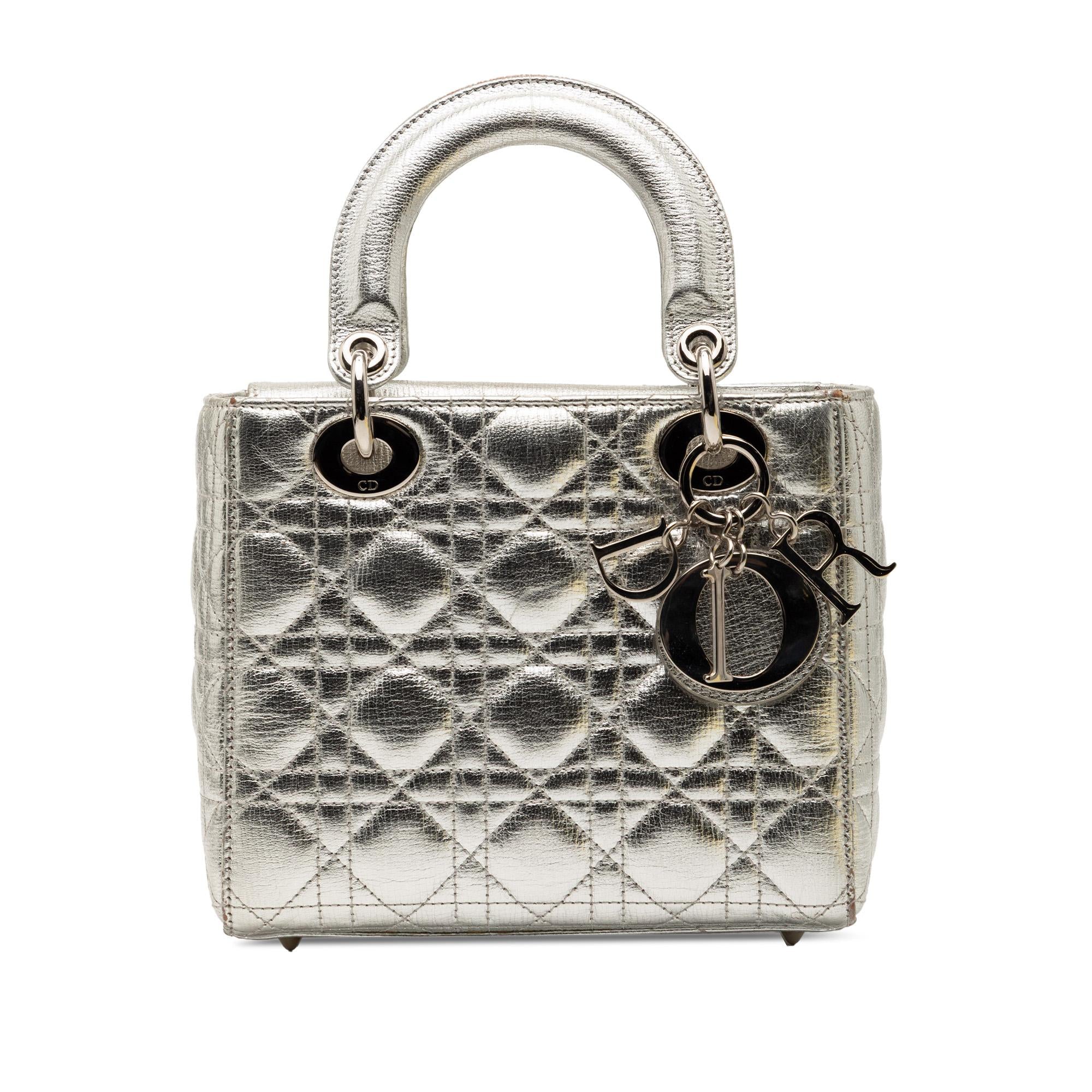 Dior Small Metallic Grained Calfskin Cannage My ABCDior Lady Dior