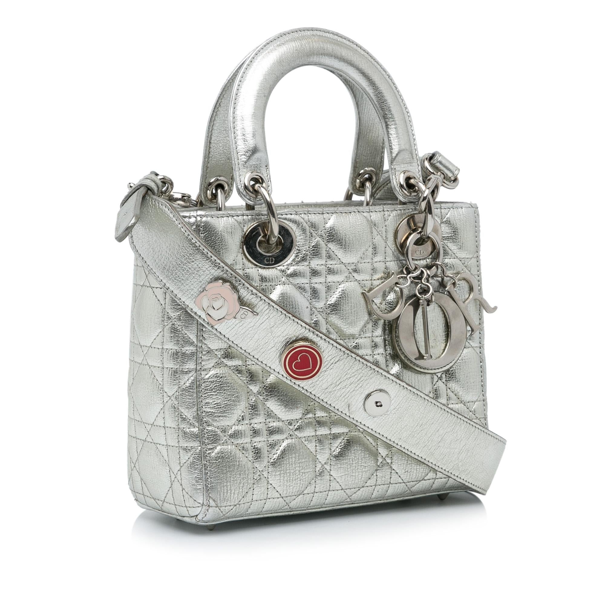 Dior Small Metallic Grained Calfskin Cannage My ABCDior Lady Dior