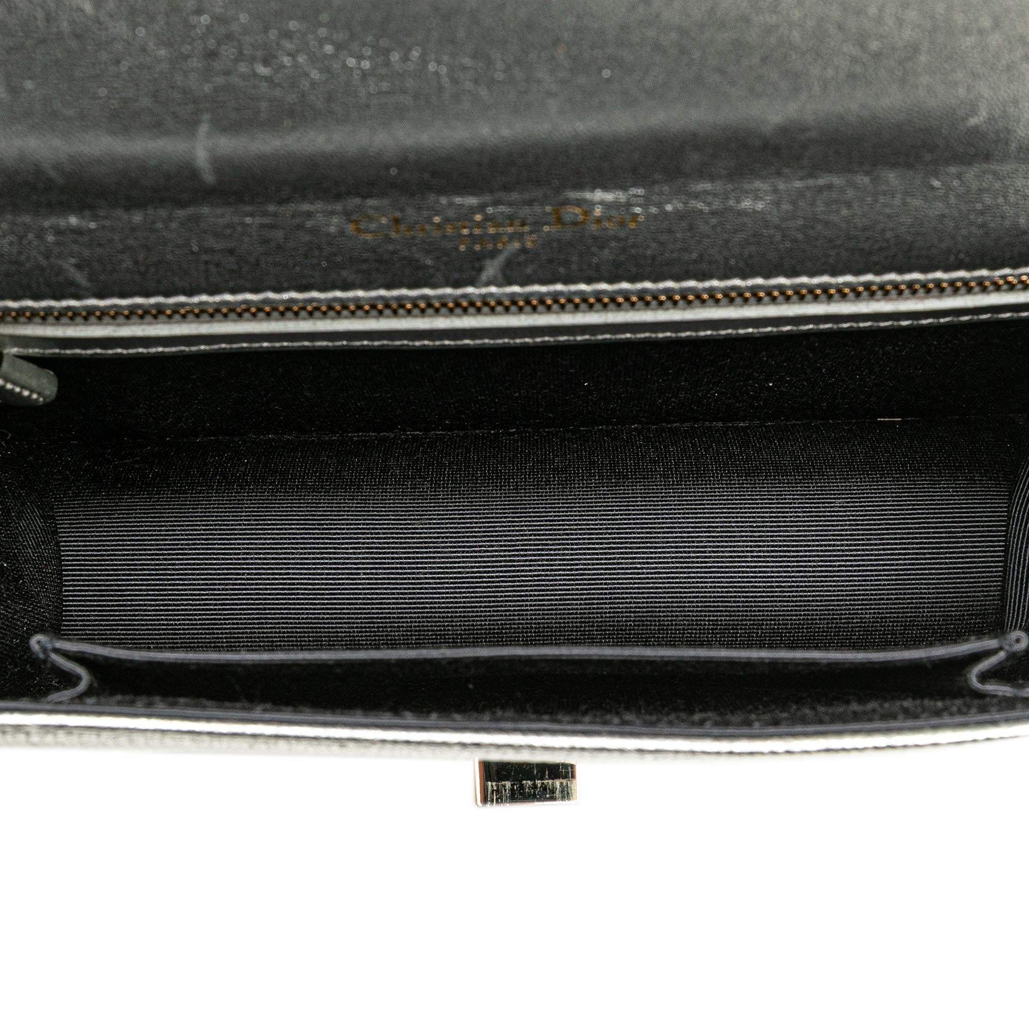Dior Small Metallic Grained Calfskin Diorama Flap