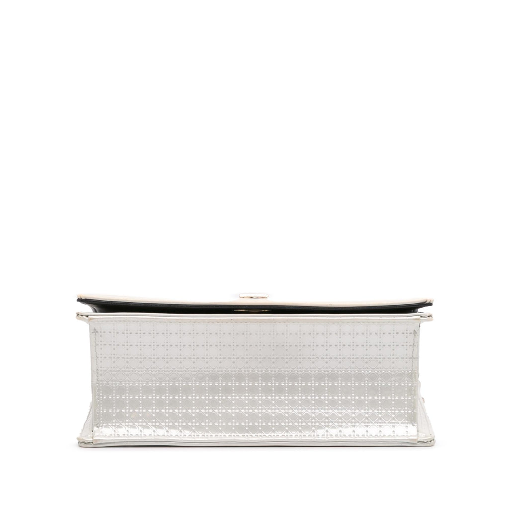 Dior Small Metallic Patent Microcannage Diorama Flap