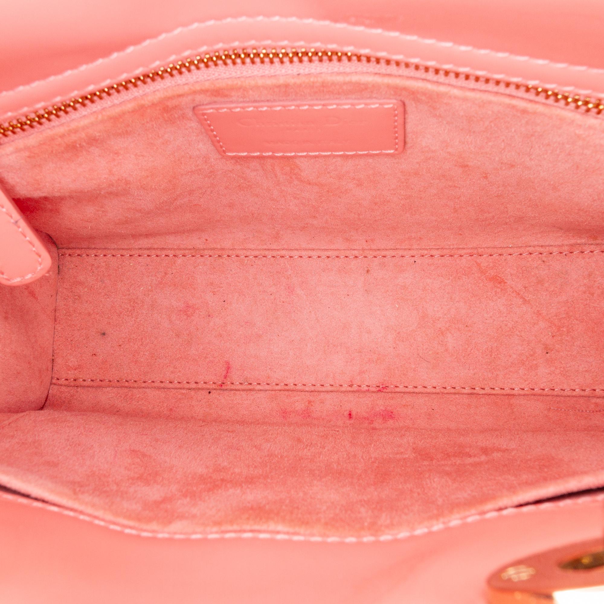 Dior Small Patent Cannage Lady Dior