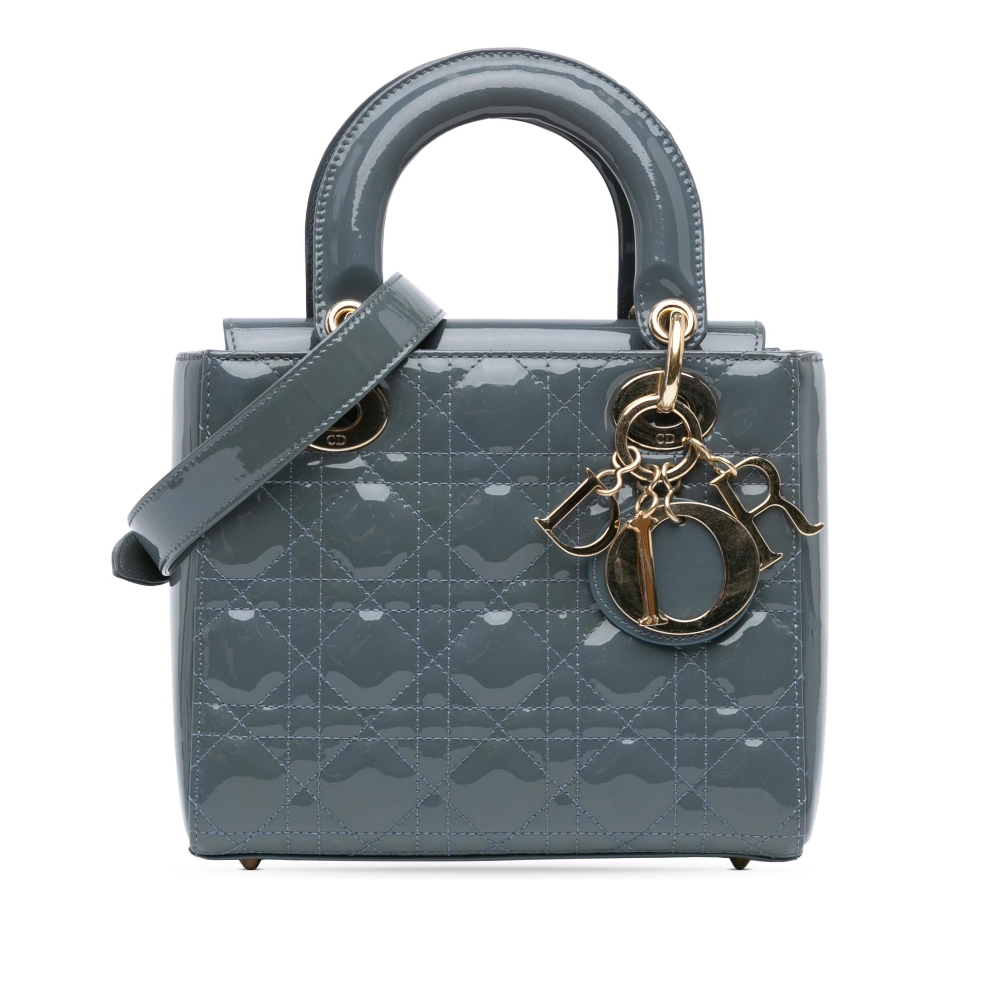 Dior Small Patent Cannage Lady Dior