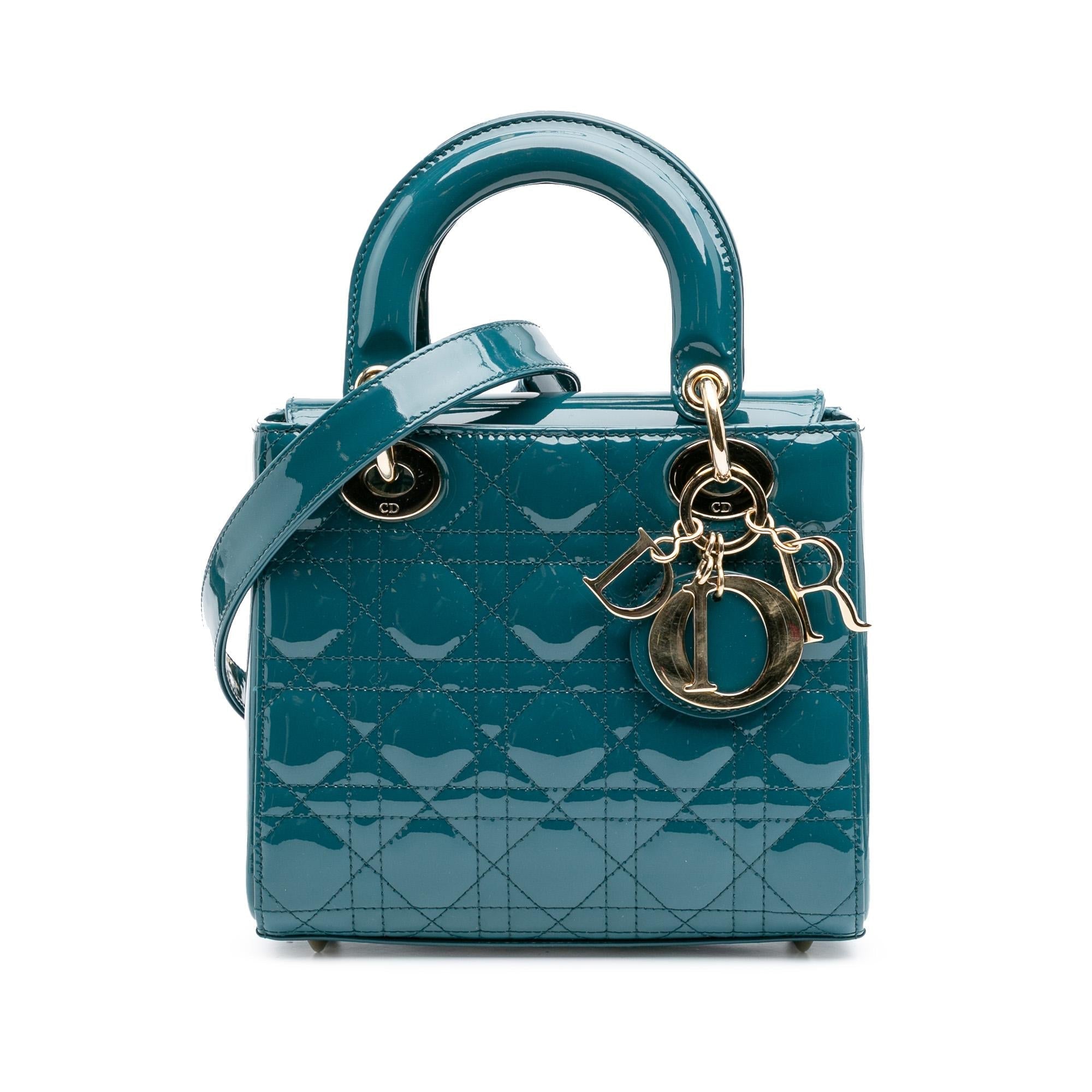 Dior Small Patent Cannage Lady Dior