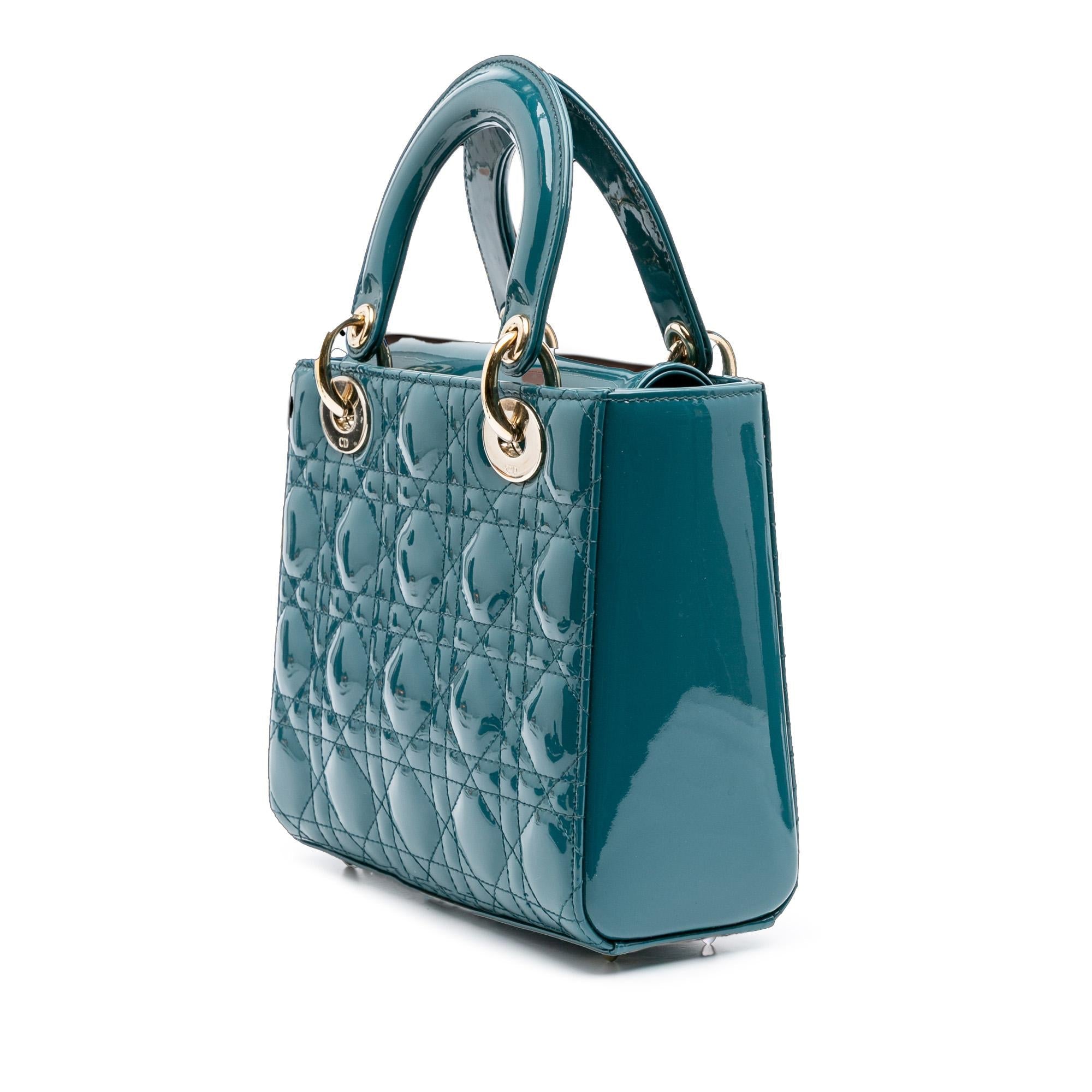 Dior Small Patent Cannage Lady Dior