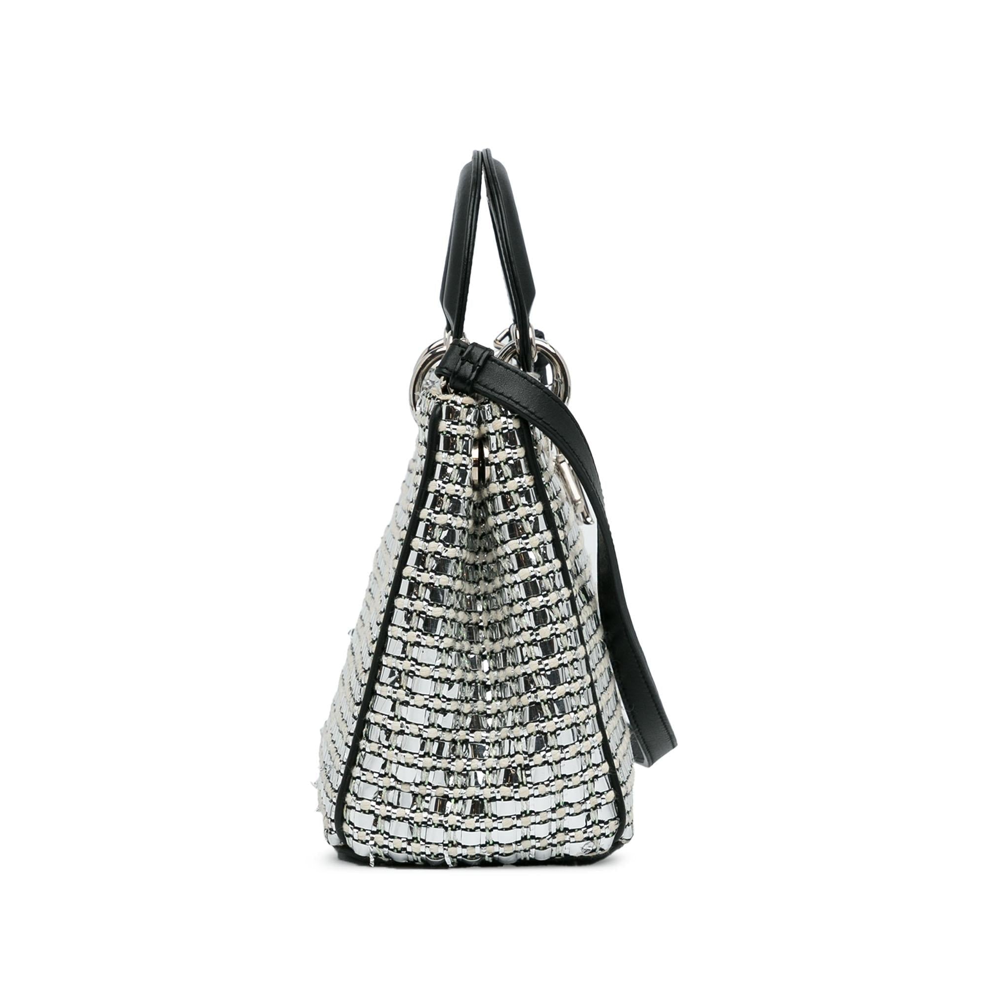 Dior Small Tweed Patch Diorissimo Tote (SHG-hqcpJo)