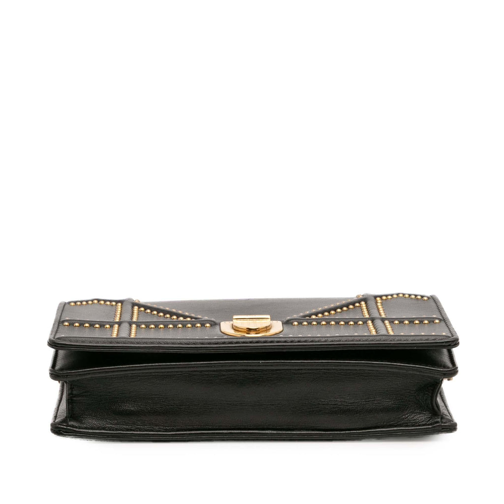 Dior Studded Calfskin Diorama Wallet on Chain