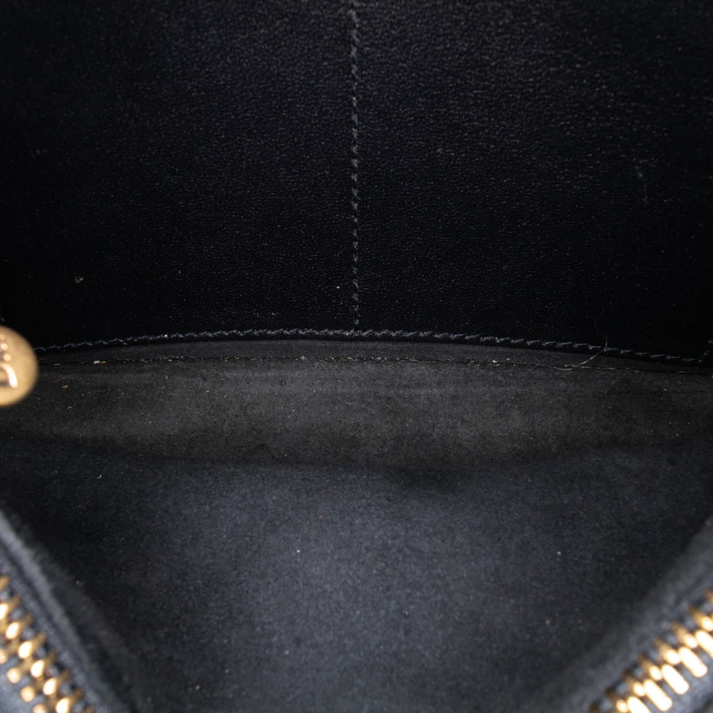 Dior Studded Denim Diorama Wallet on Chain