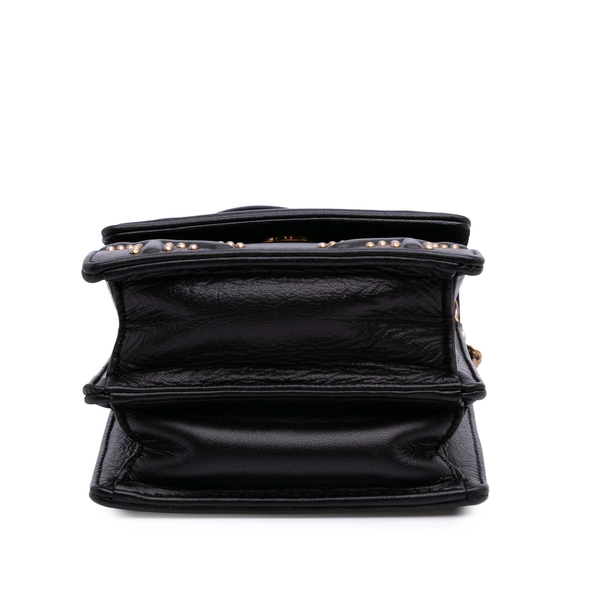 Dior Studded Leather Vertical Diorama Crossbody