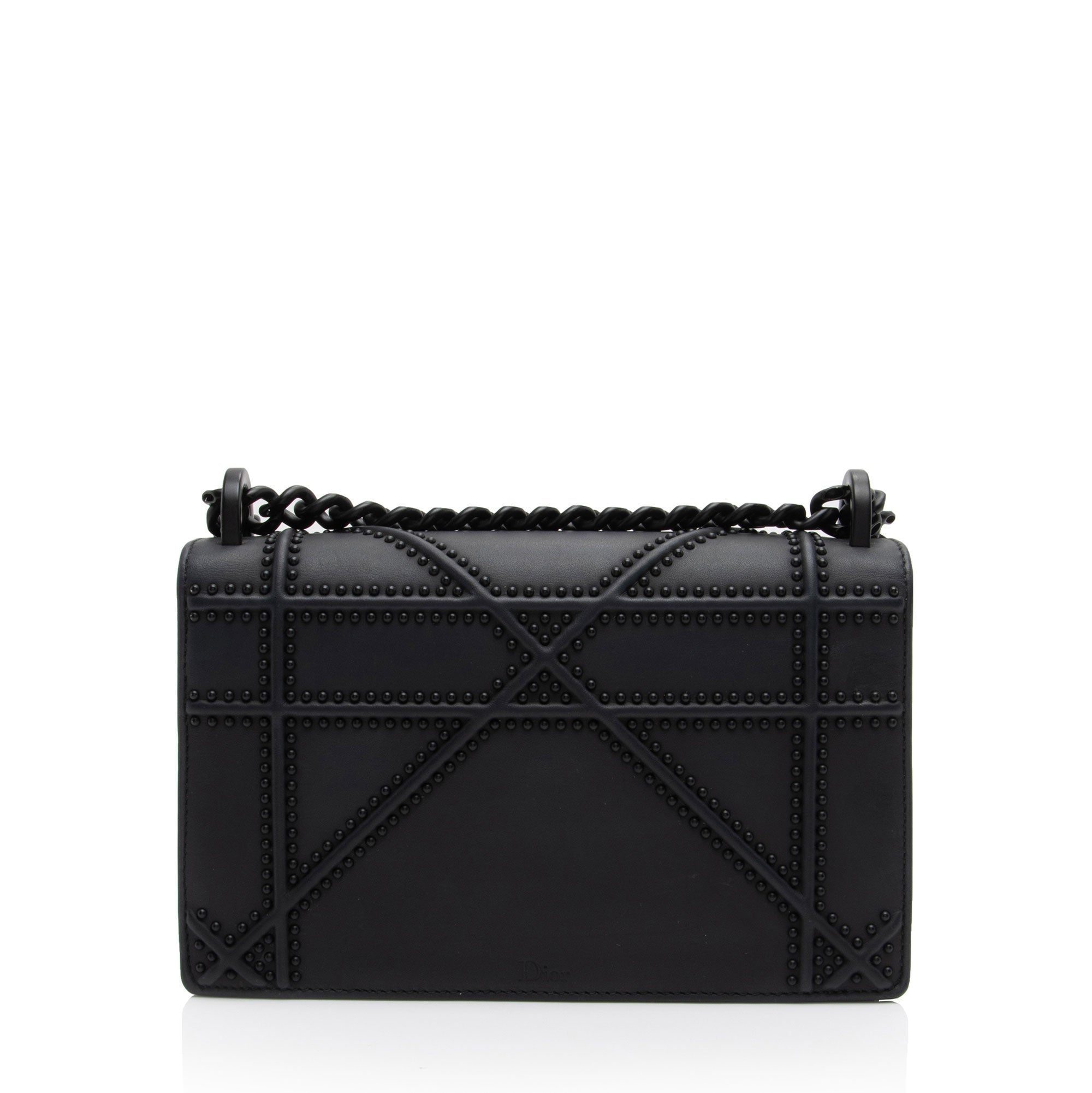 Dior Matte Calfskin Studded Diorama Small Shoulder Bag (SHF-oMRVIQ)