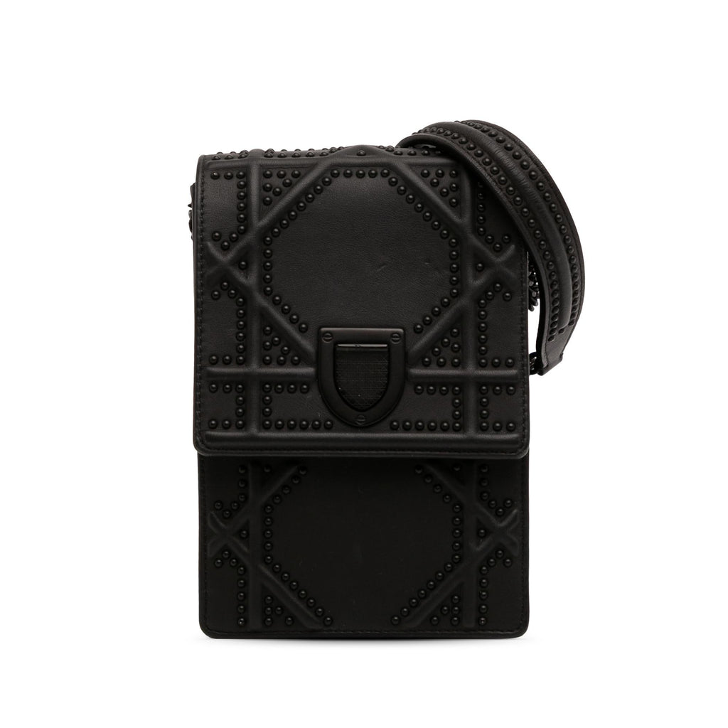 Dior Ultra Matte Calfskin Studded Vertical Diorama