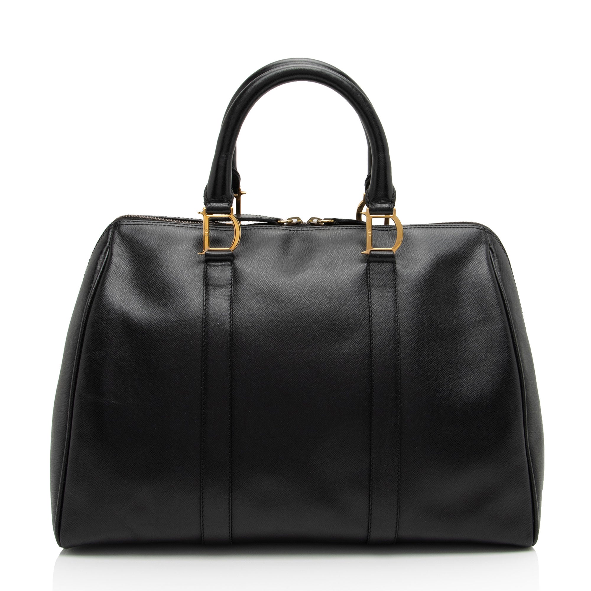 Dior Vintage Calfskin Large Bowling Bag (SHF-h21sh0)
