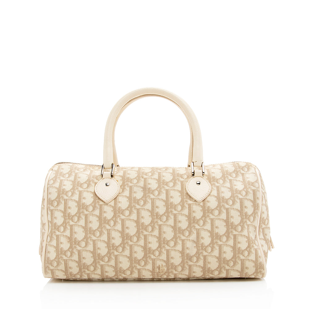 Dior Vintage Embroidered Flowers Satchel (SHF-18817)