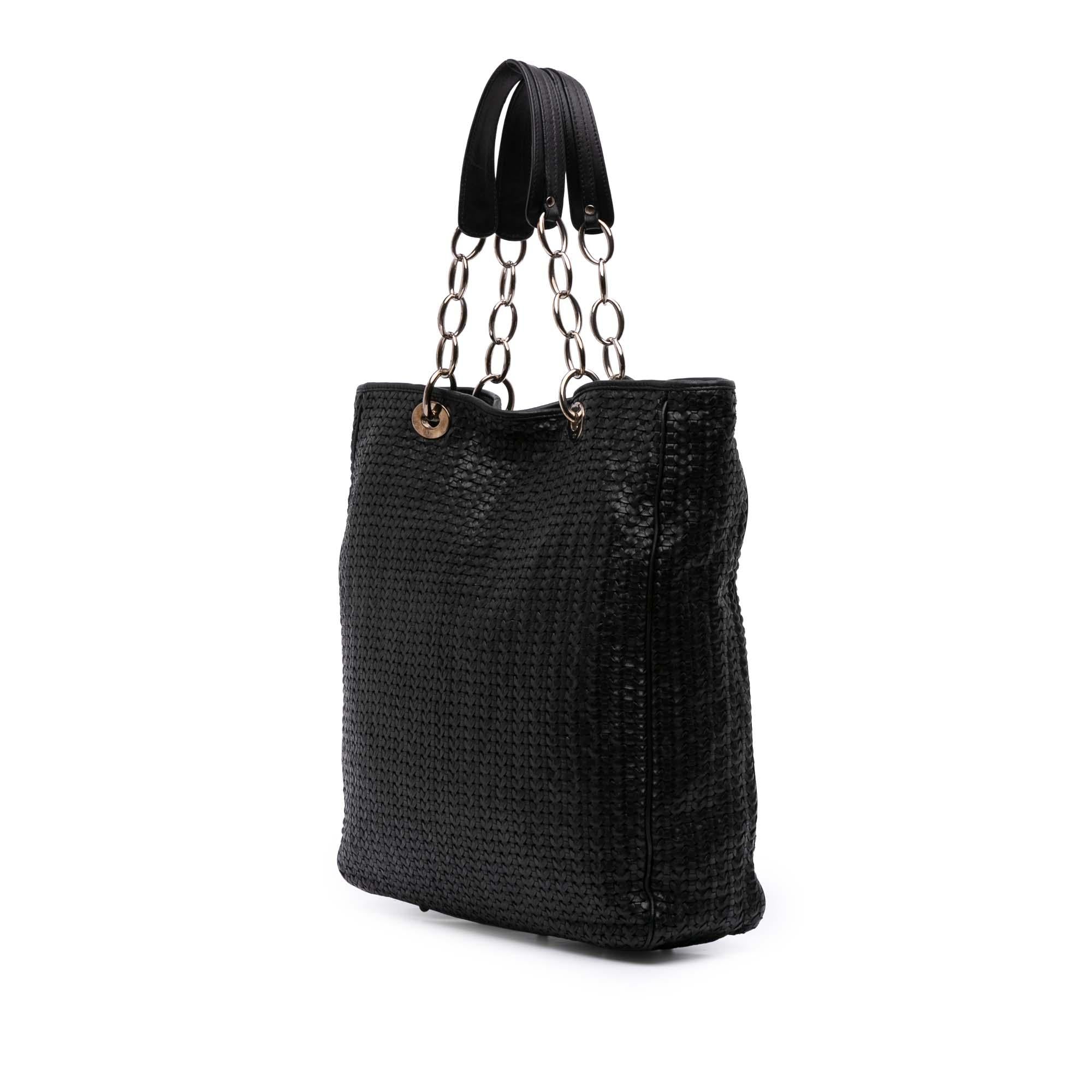 Dior Woven Lambskin Lady Dior Soft Shopping Tote