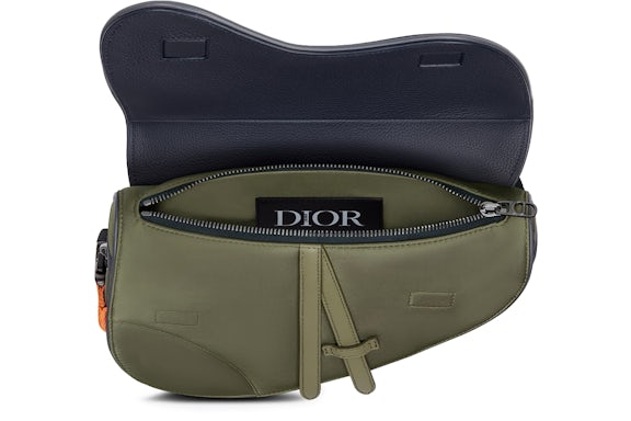 DIOR X SACAI CALFSKIN LEATHER SADDLE BAG