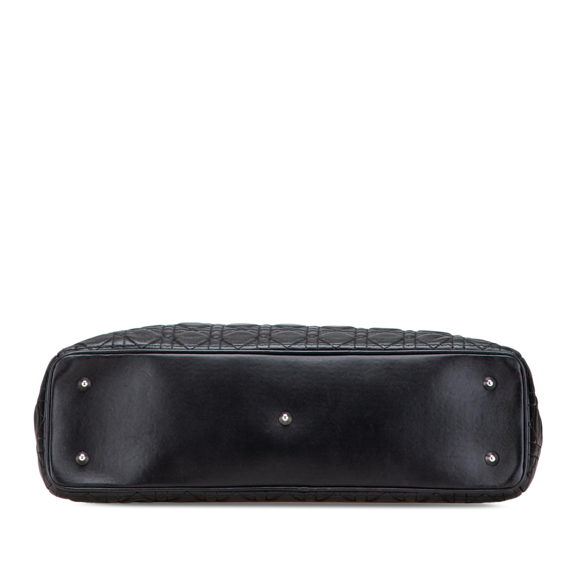 Dior XL Lambskin Cannage Lady Dior
