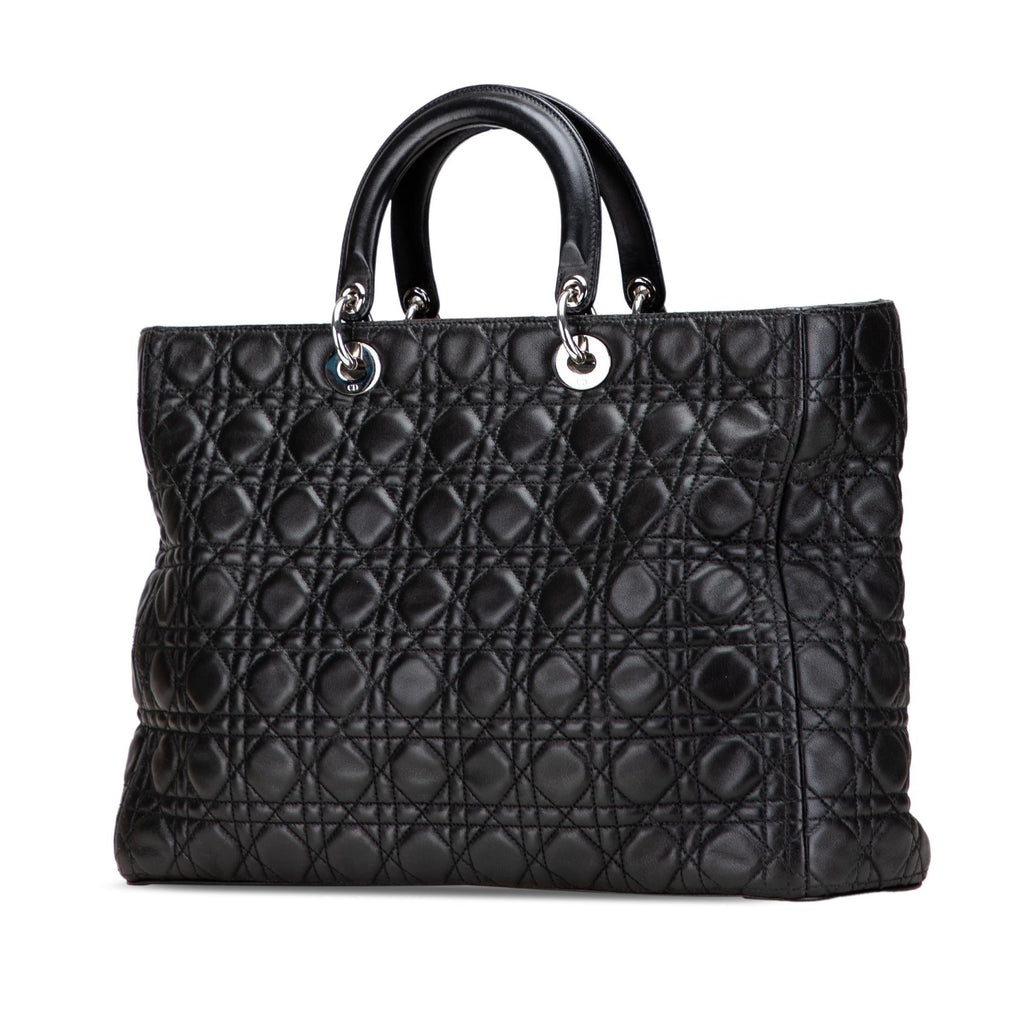 Dior XL Lambskin Cannage Lady Dior