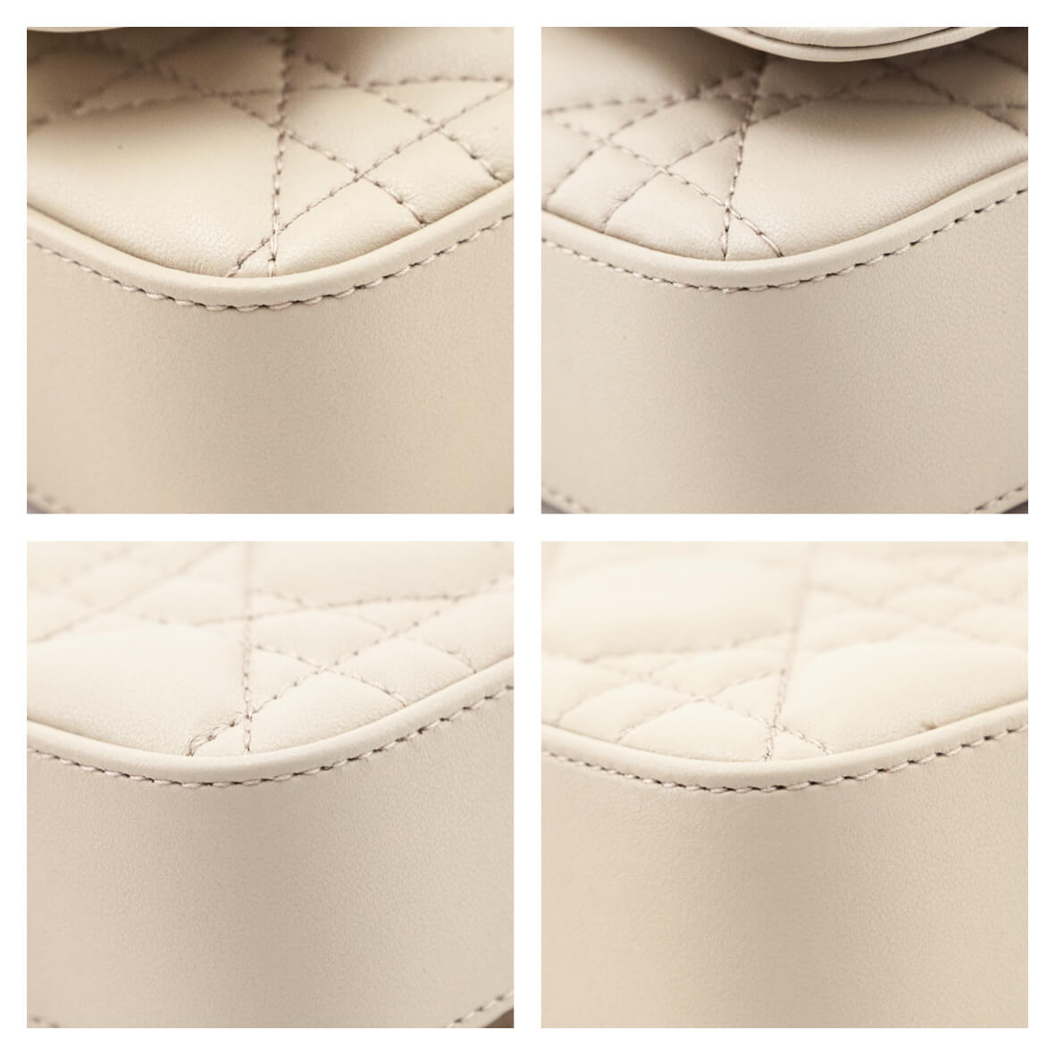 Dior Beige Calfskin Cannage Lady Dior Talk Phone Pouch