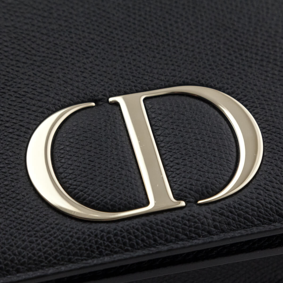 Dior Black Grained Calfskin 2-in-1 30 Montaigne Pouch
