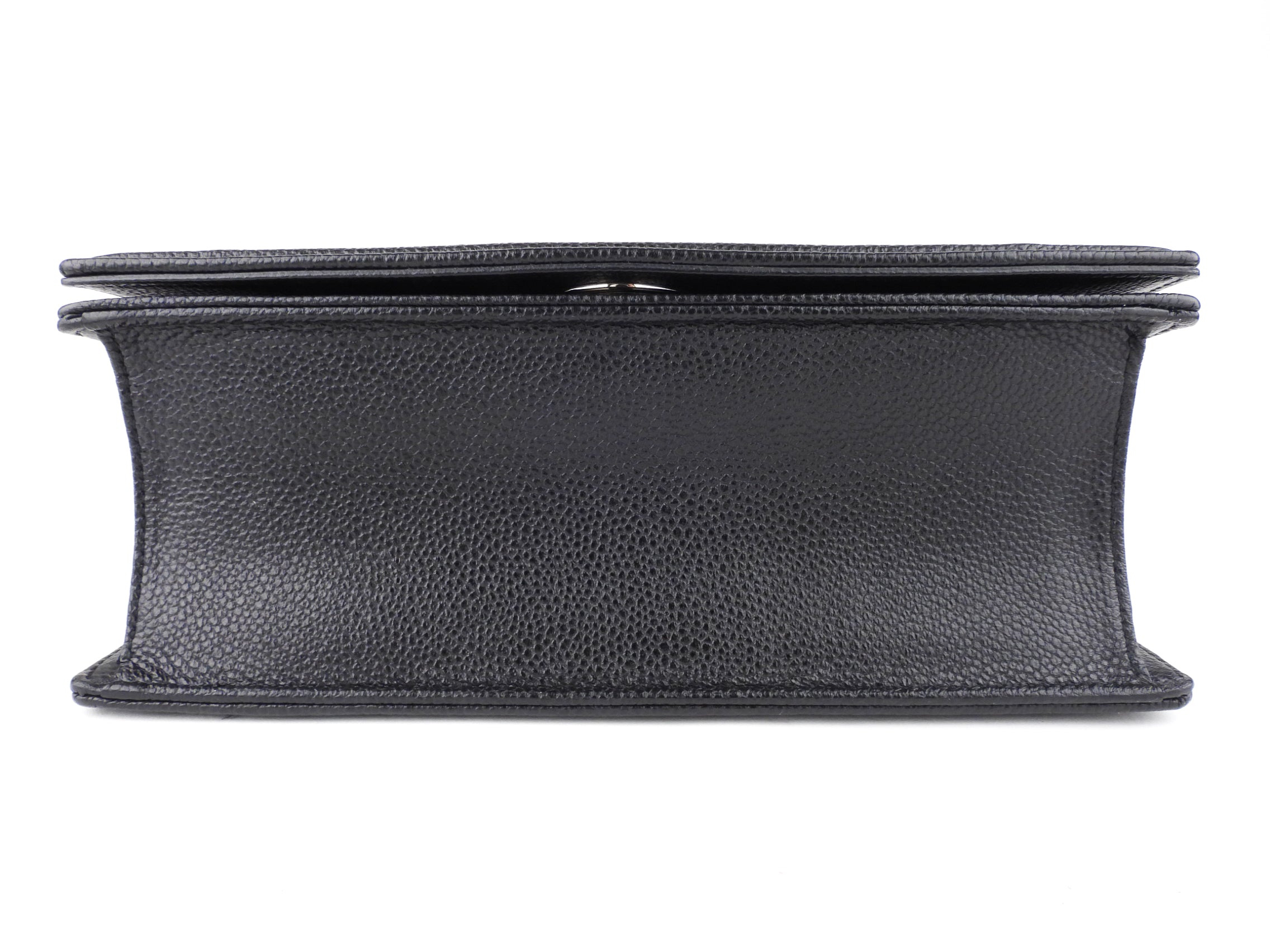 Dior Black Grained Leather Diorama Chain Flap Bag