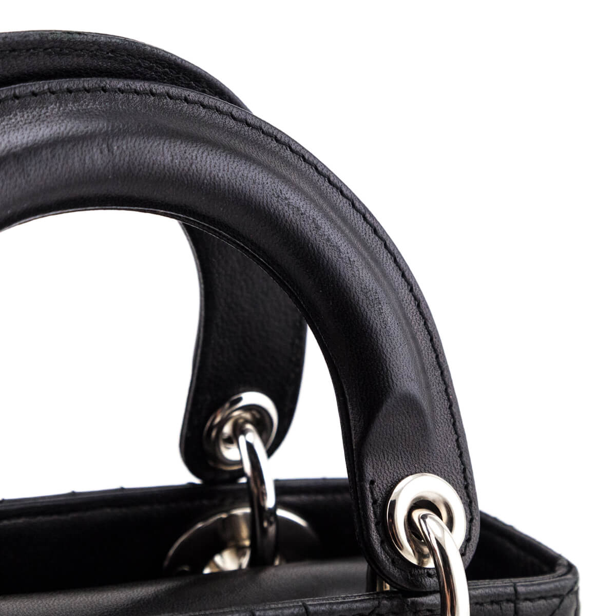 Dior Black Lambskin Cannage Mini Lady Dior
