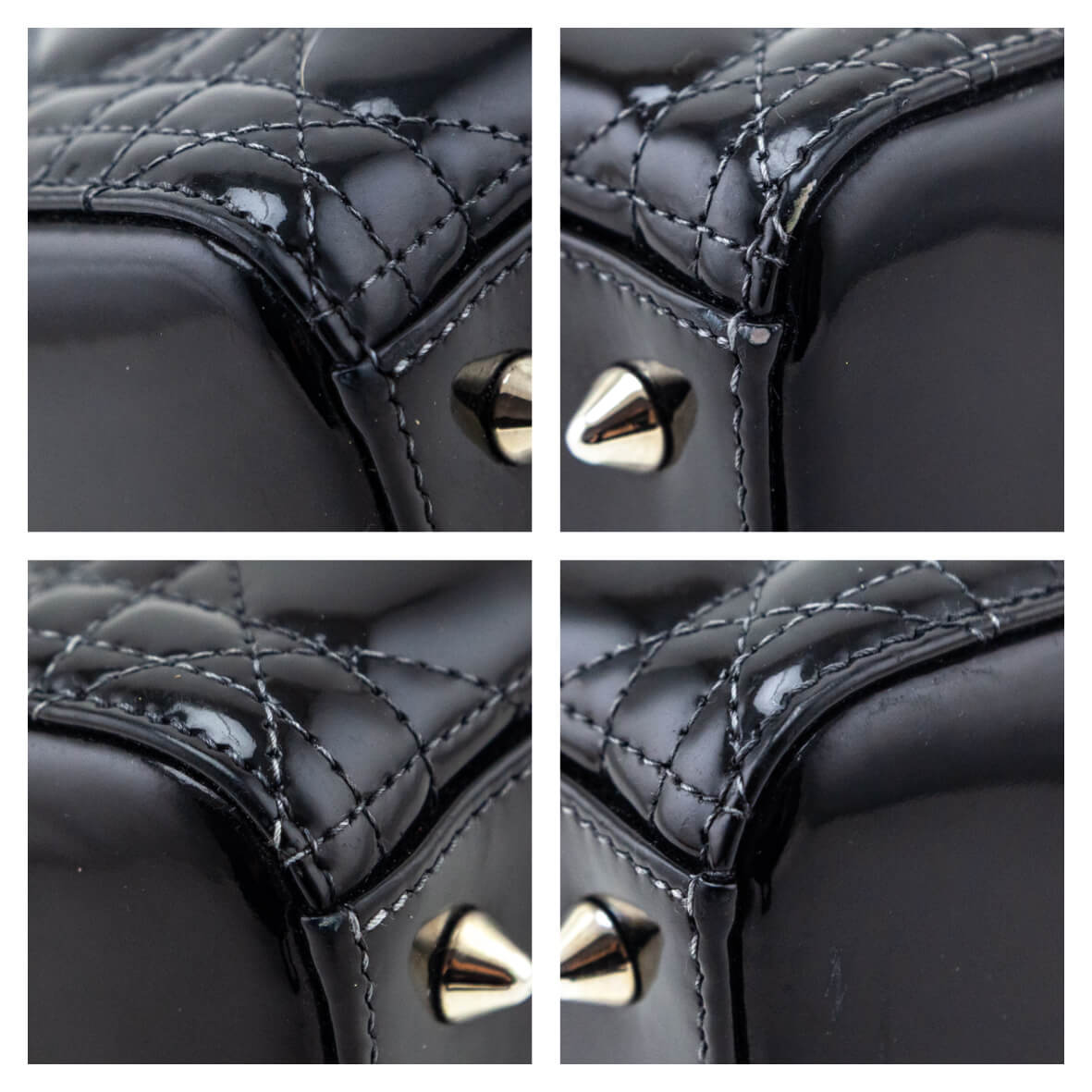 Dior Black Patent Cannage Medium Lady Dior