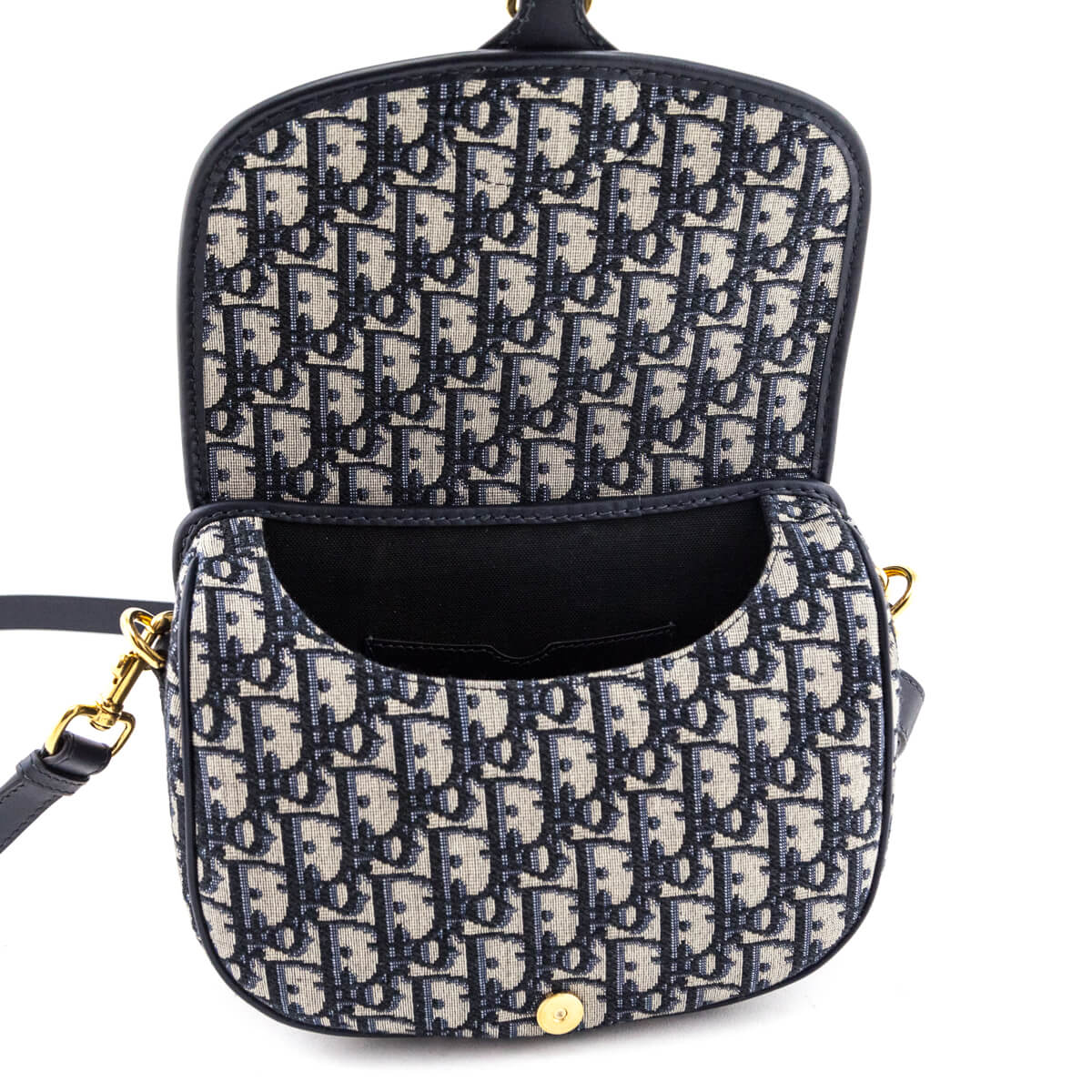 Dior Blue Oblique Jacquard Medium Bobby Flap Bag