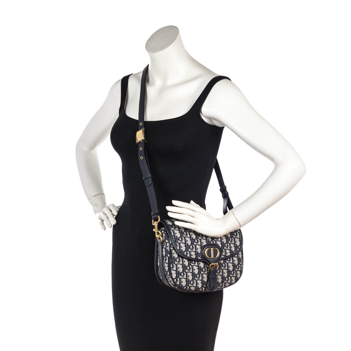 Dior Blue Oblique Jacquard Medium Bobby Flap Bag
