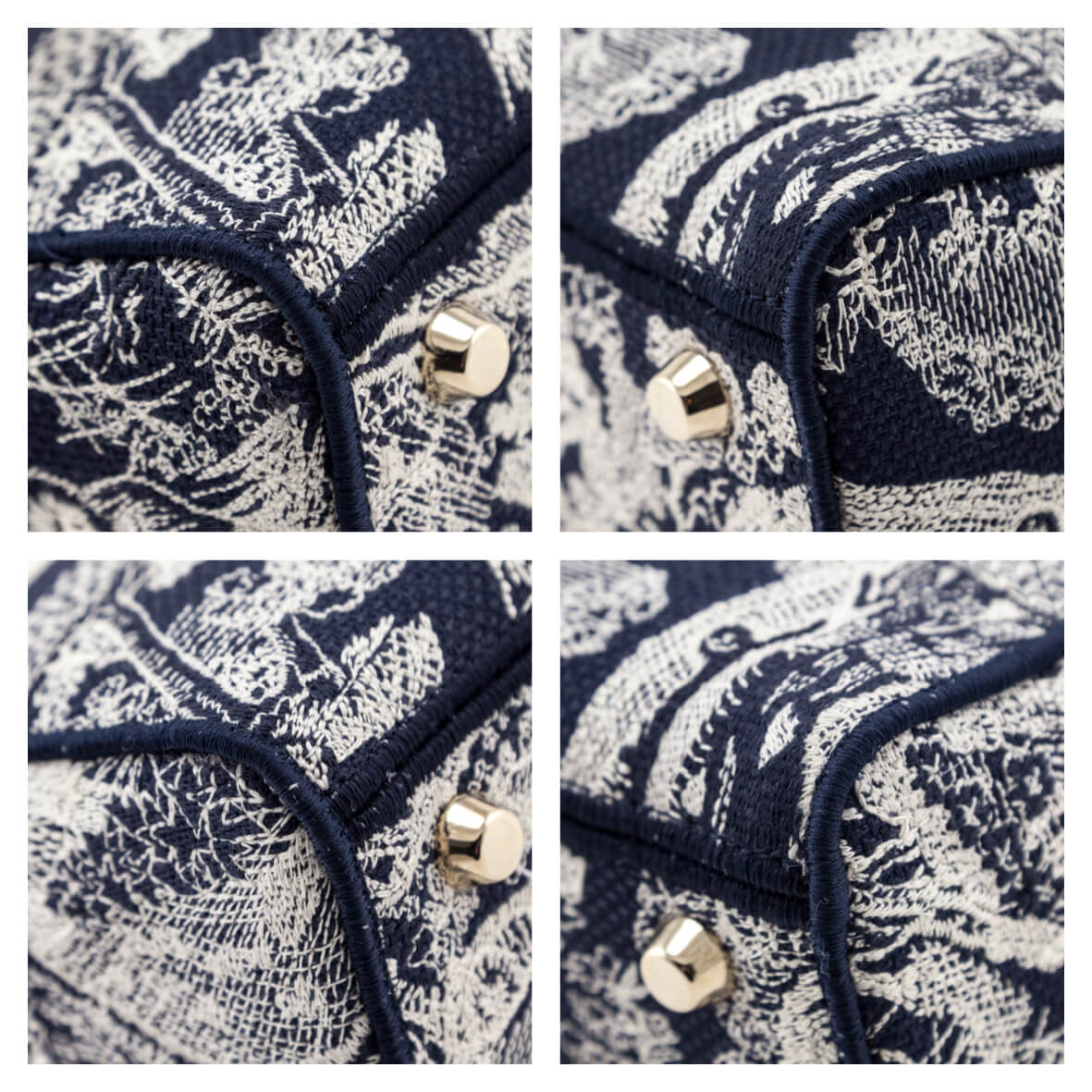 Dior Blue Toile de Jouy Reverse Embroidery Medium Lady D-Lite Bag