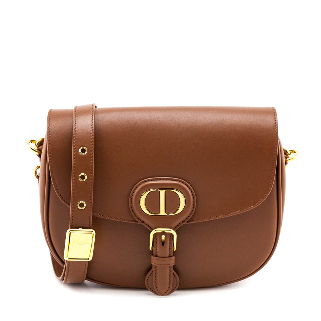 Dior Camel Box Calfskin Medium Bobby Flap Bag